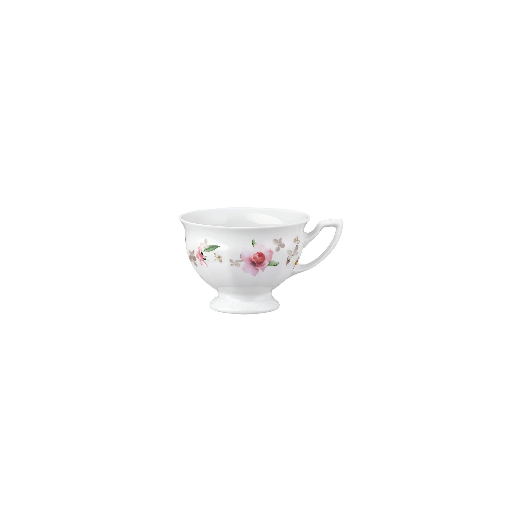 Rosenthal Tasse Kaffee-Obertasse - MARIA PINK ROSE, Porzellan, Lebensmittelkontaktsicher + Mikrowellengeeignet + Spülmaschinenfest