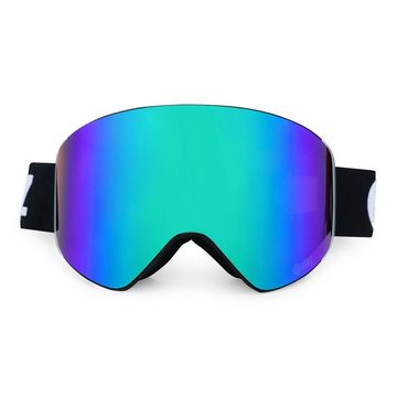 YEAZ Skibrille APEX magnet-ski-snowboardbrille grün, Premium-Ski- und Snowboardbrille für Erwachsene und Jugendliche