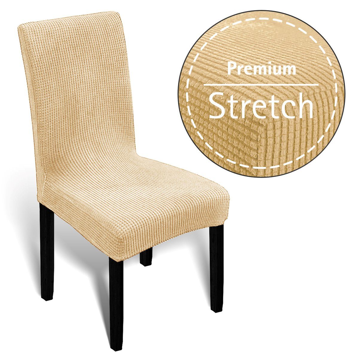 Melody Stuhlhusse Universal Stretch Stuhlbezug Stuhlüberzug elastisch Spannbezug, mit dezentem Muster, weich