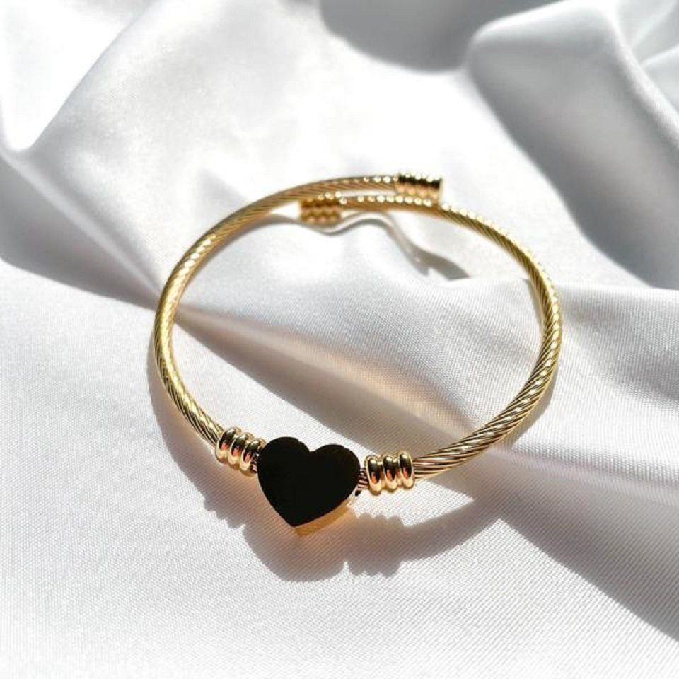 GOLDKLEIN Armreif Edelstahl Herz Schmuck Armkette günstig online kaufen