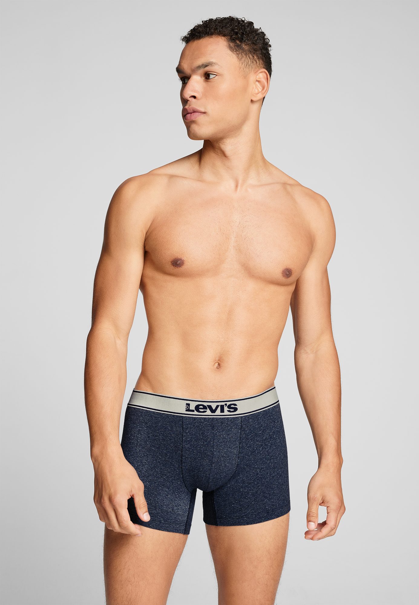 Levi's® Boxershorts LEVIS MEN VNTG HTR BOXER BRIEF ORG CO 2P (2er Pack) mit breitem Logobund