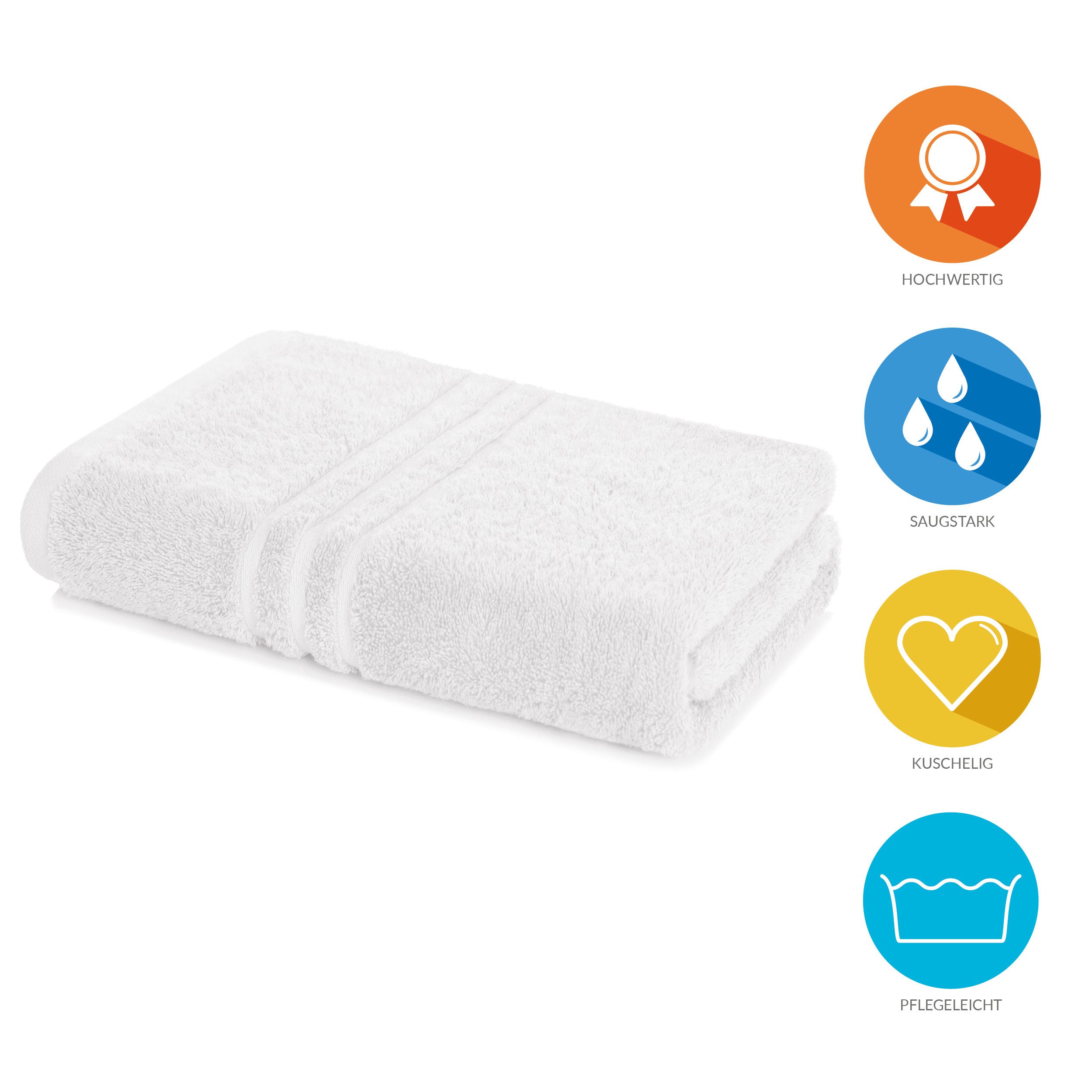 Lavea Badetuch Duschtuch 100x150 cm Elena Frottee Duschhandtuch, 100% Baumwolle, 500 g/m² Frottier, weich & saugstark, pflegeleicht – Bild 2 von 5