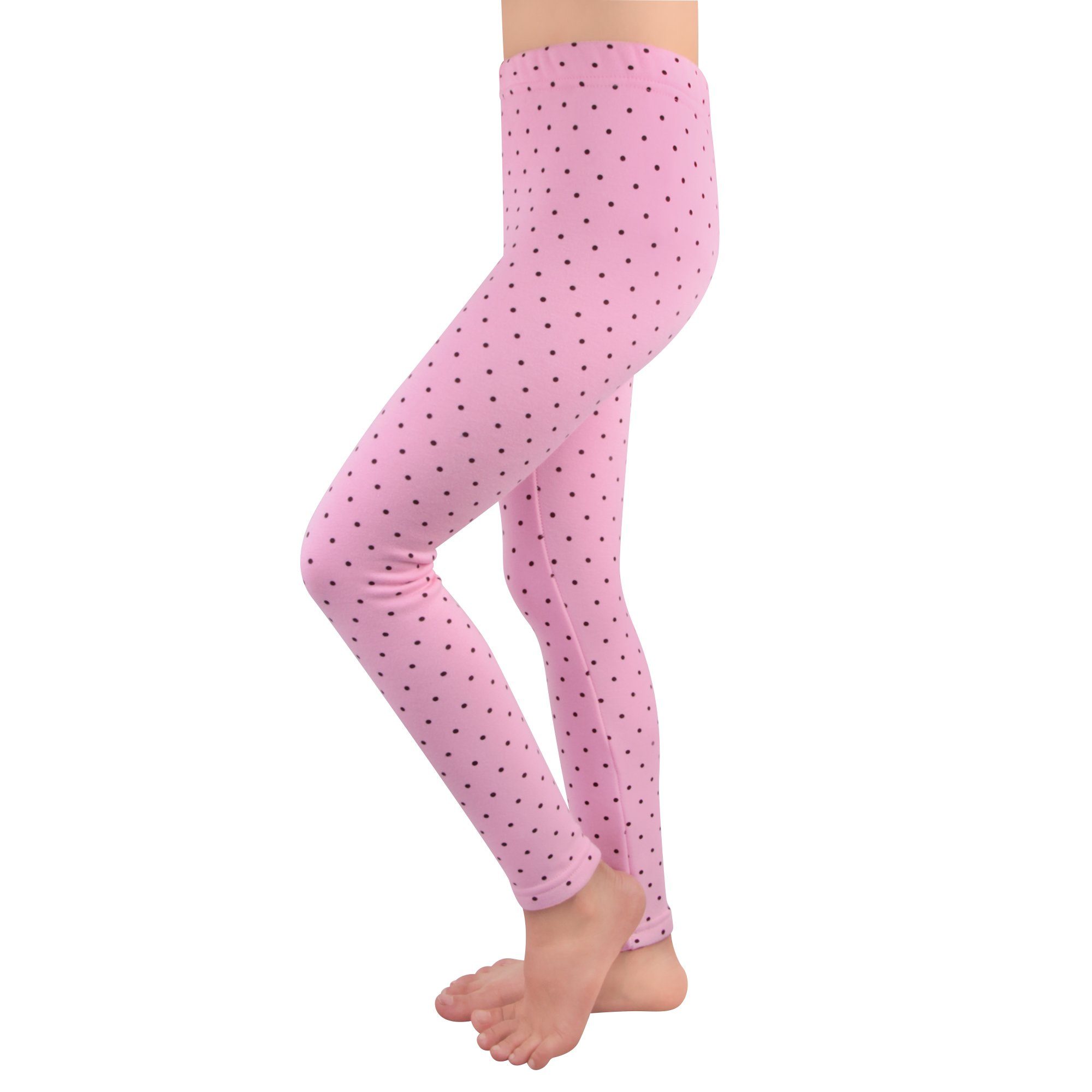 L&K-II Thermoleggings 4603 (1/2/3er-Pack, 1-tlg., 2er-Pack) gefütterte Winter Leggings Mädchen mit Punktmuster