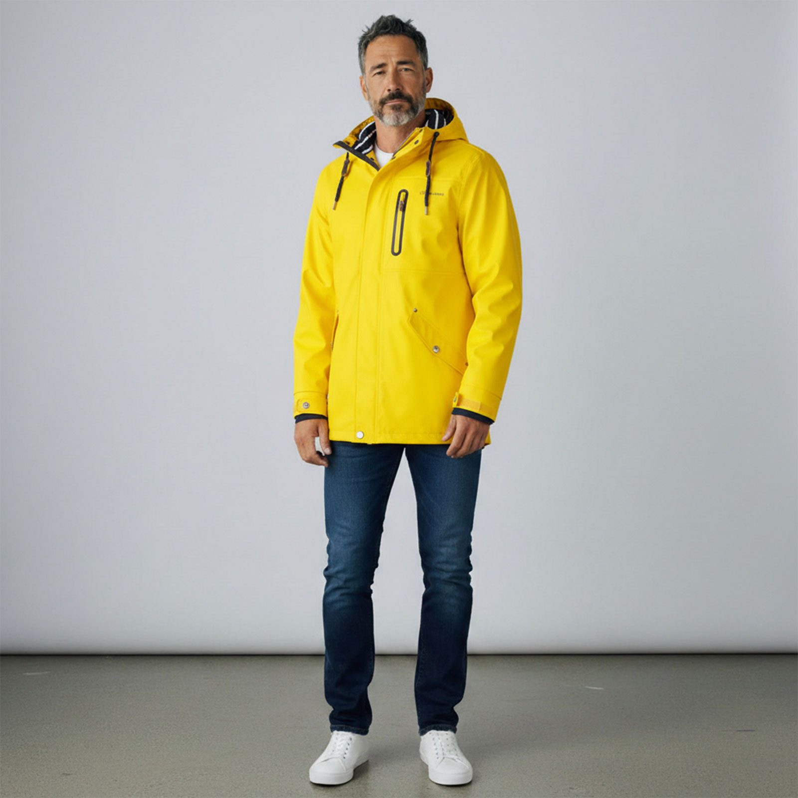 Dry Fashion Regenjacke Lübeck Herren Parka Lübeck mit verstellbarer Kapuze - wasserdicht & winddicht