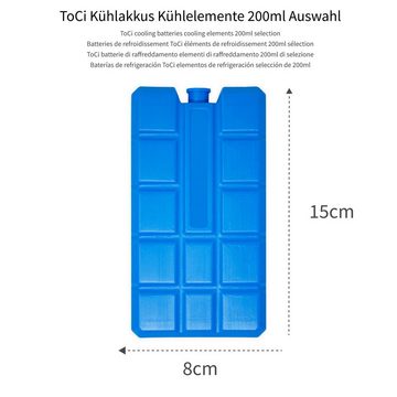 ToCi Kühlakku Kühlakku 200ml Kühlakkus Eis Pack Kühlelemente für Kühlbox Kühltasche