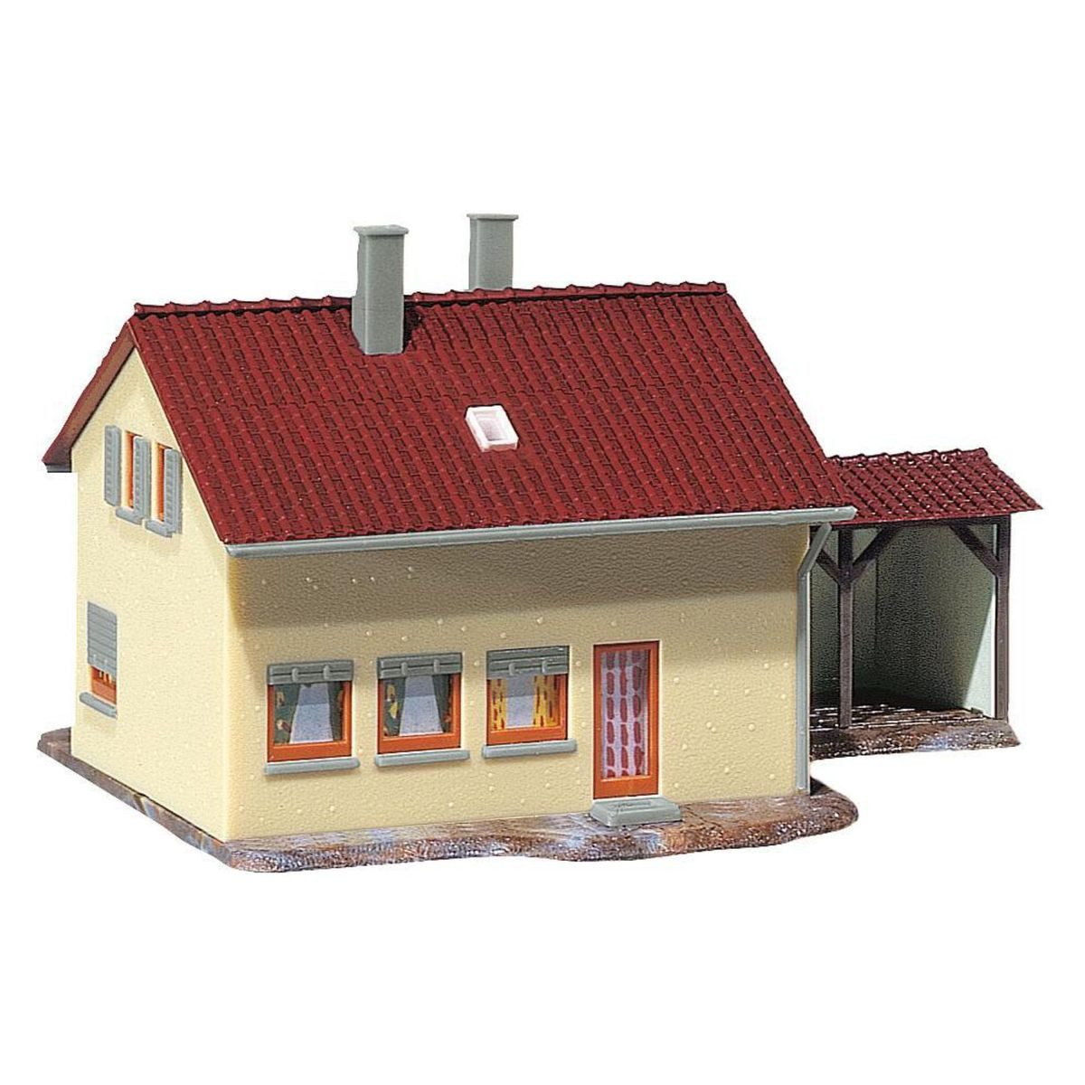 Faller Modellbausatz Faller 131358 Siedlerhaus mit Anbau Haus H0