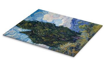 Posterlounge Acrylglasbild Vincent van Gogh, Zypressen, Wohnzimmer Mediterran Malerei