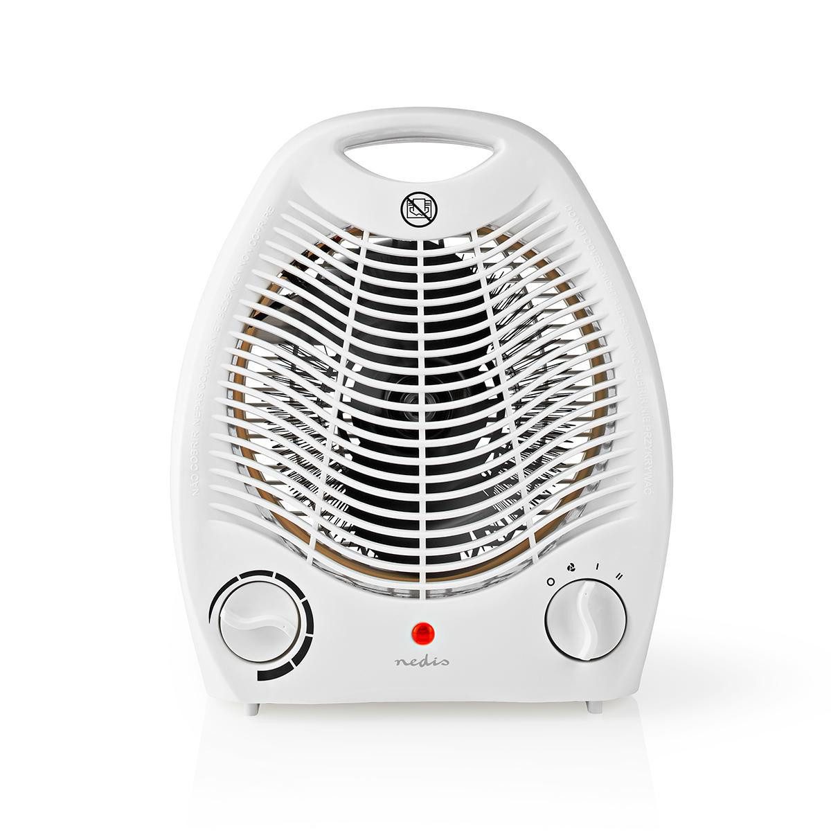 Nedis Heizlüfter Heizlüfter 2000 W weiß mit Thermostat und Kaltluft Ventilatorfunktion, 2000 W, Kaltluft-Funktion