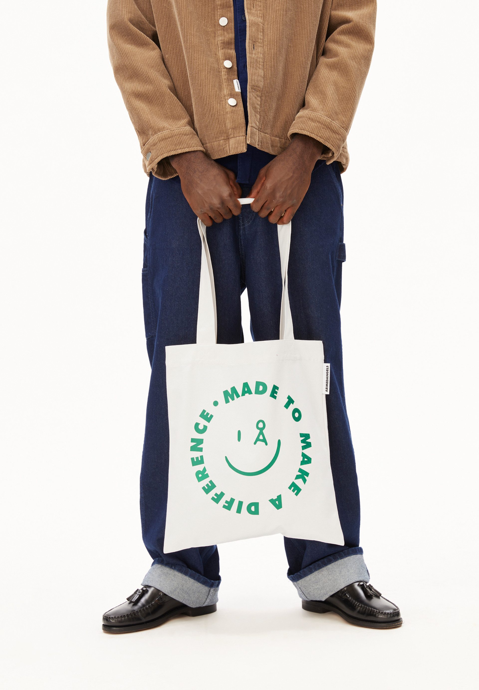 Armedangels Beuteltasche TOTAA SMILEY Unisex Tote Bag Aus Bio-Baumwolle