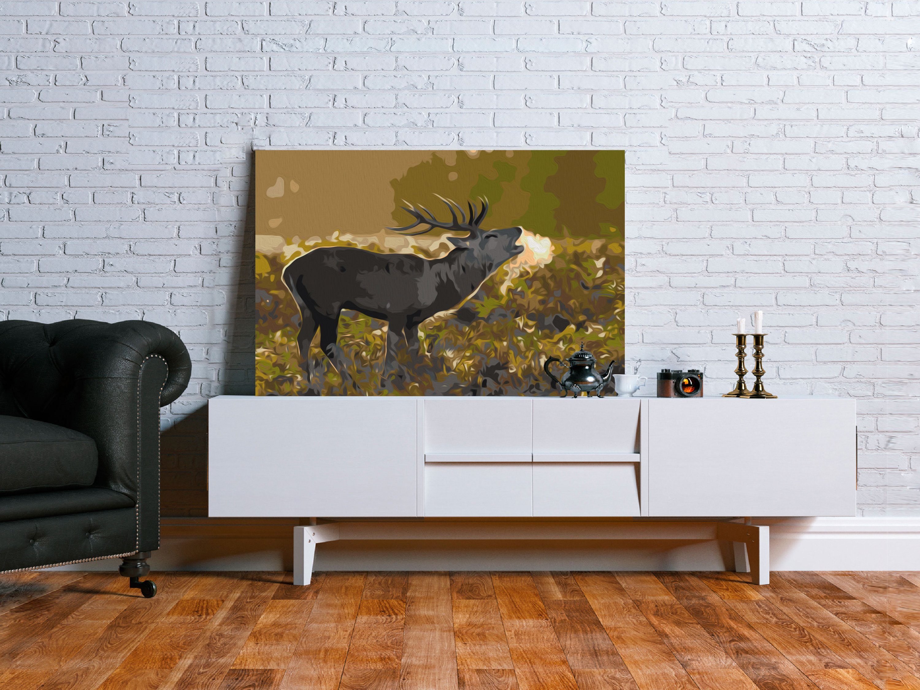 Thumbnail - Artgeist Malen nach Zahlen Deer on Rut