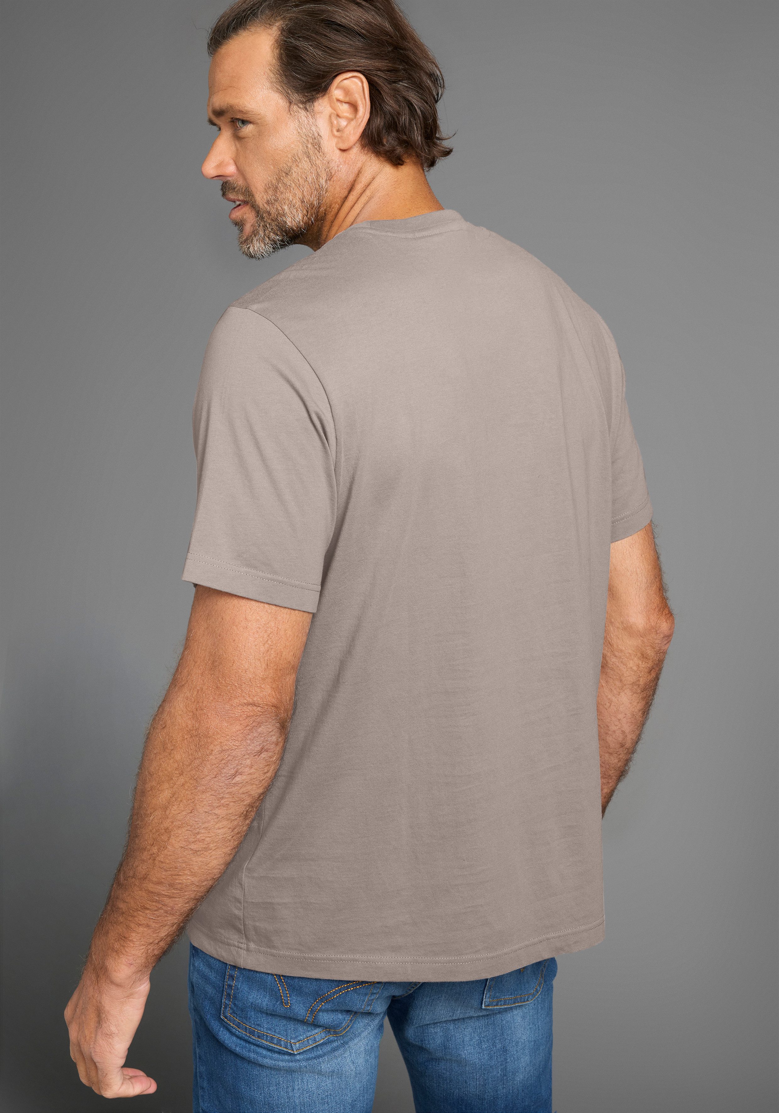 Man's World Print-Shirt mit modisch-landschaftlichen Druck. Reduzierter Preis € 9,42. Unverbindliche Preisempfehlung € 12,99