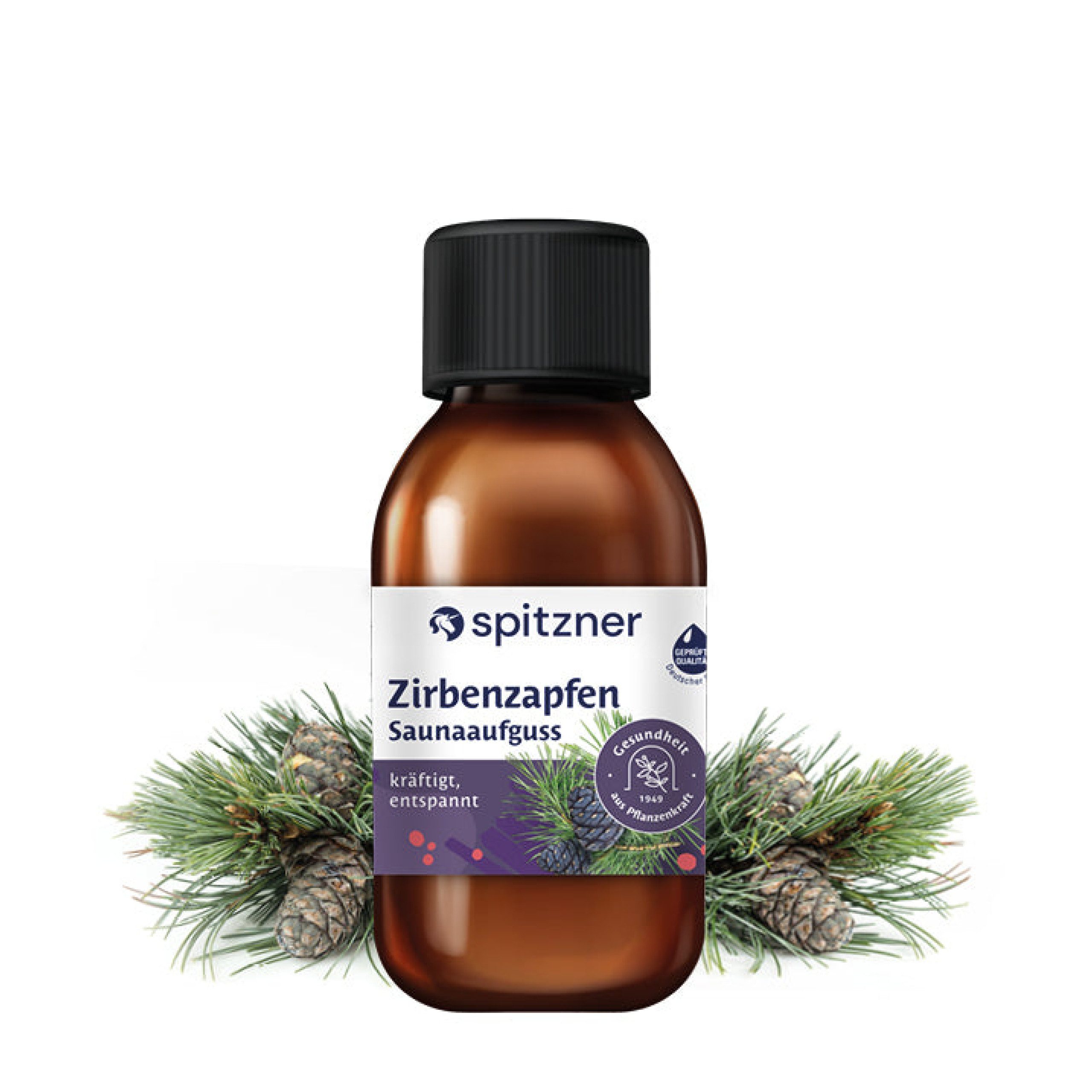 Spitzner Aufgusskonzentrat Spitzner Saunaaufguss Zirbenzapfen 125 ml Hydro Sauna Aufguss