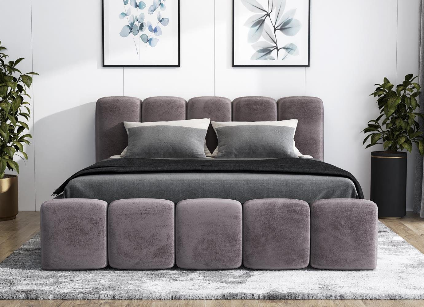 A&J MöbelLand GmbH Polsterbett SONIC-OM mit Bettkasten und Lattenrost (Bett günstig online kaufen