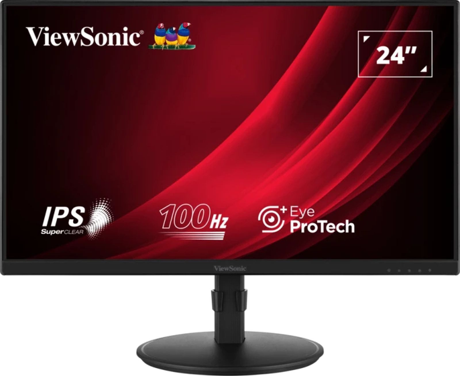 Viewsonic VA2408-HDJ 60,96cm 24Zoll IPS FHD 1920x1080 16:9 100Hz 5ms HDMI DP VGA TFT-Monitor (1920 x 1080 px, Full HD, 5 ms Reaktionszeit, 100 Hz, IPS, Pivot, Höhenverstellbar)