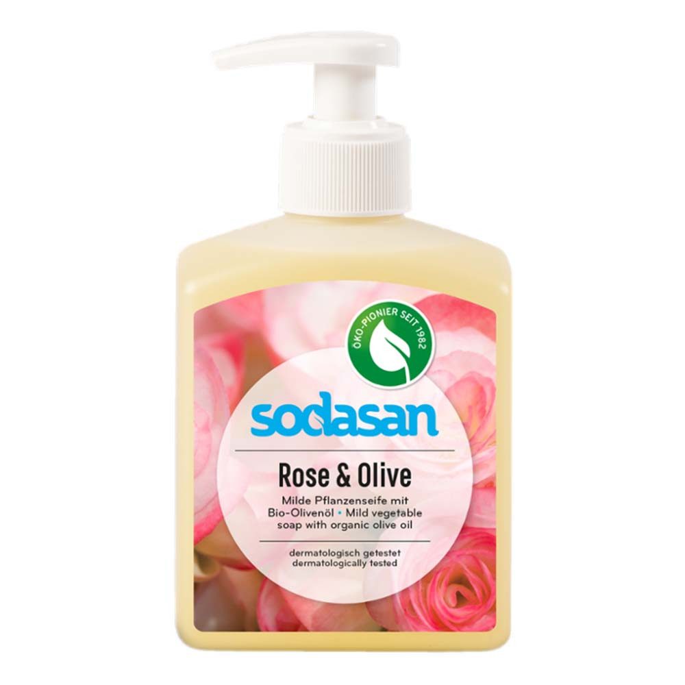 Sodasan Flüssigseife Liquid - Rose & Olive Seife 300ml