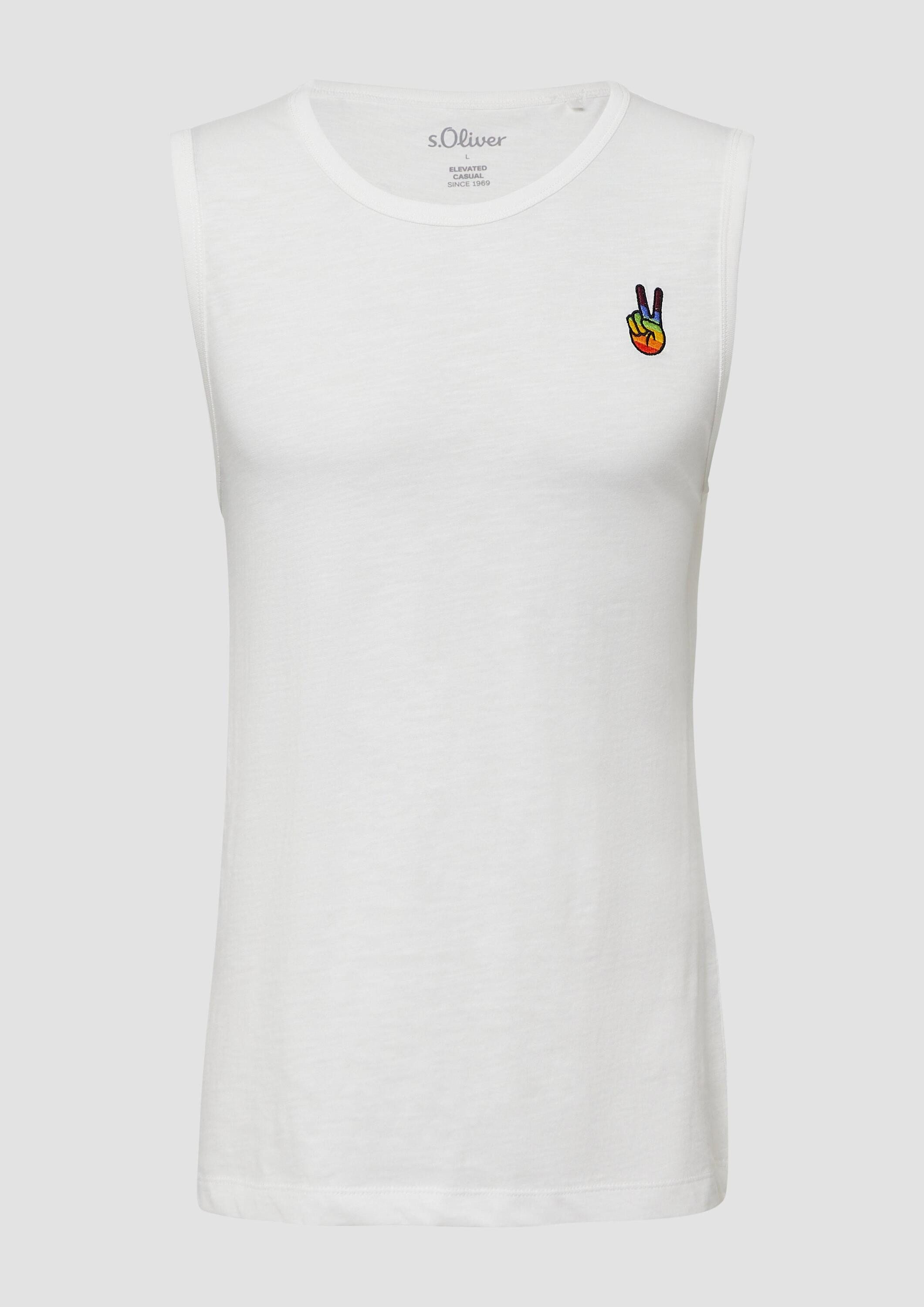 s.Oliver Muskelshirt T-Shirt T-Shirt mit Pride-Motiv