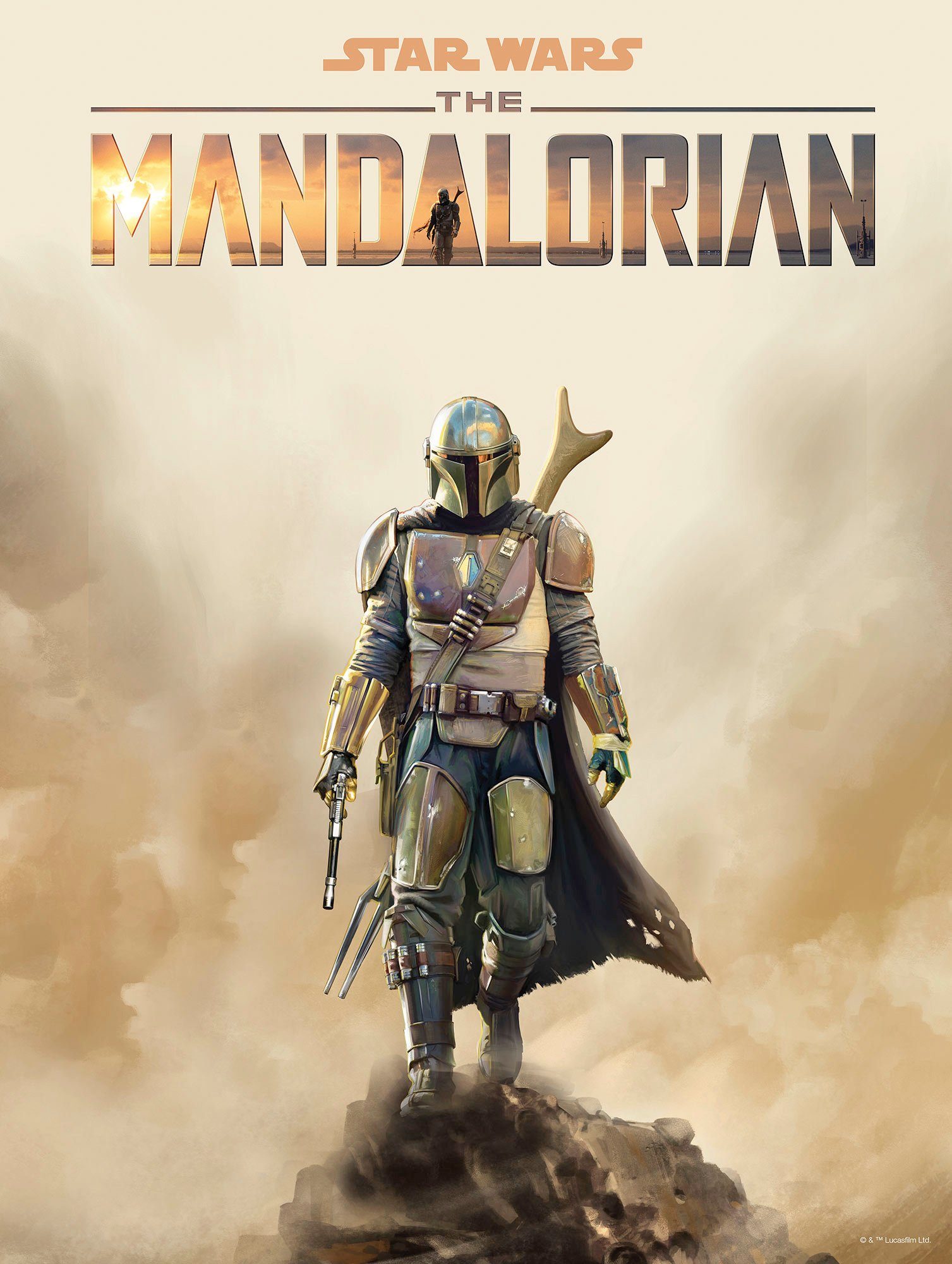 Komar Bild Mandalorian Movie Poster, Disney, Star Wars (1 St), Wandbild zur Dekoration im Kinderzimmer - ohne Rahmen