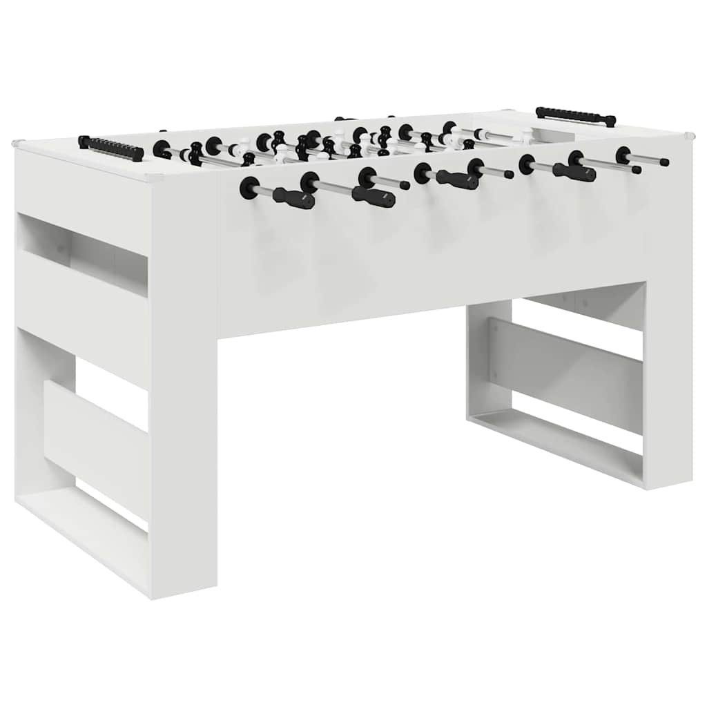 vidaXL Kickertisch Fußballtisch Weiß 146,5 x 74 x 85 cm Holzwerkstoff (1-tlg)