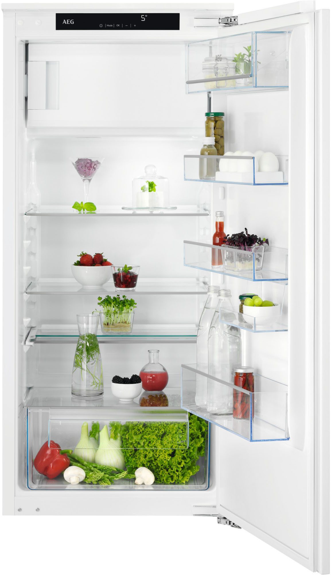 AEG Einbaukühlschrank 5000 TSF5012WDF, 122,4 cm hoch, 55,6 cm breit, OptiSpace ermöglicht dir eine flexible Nutzung des Kühlraums