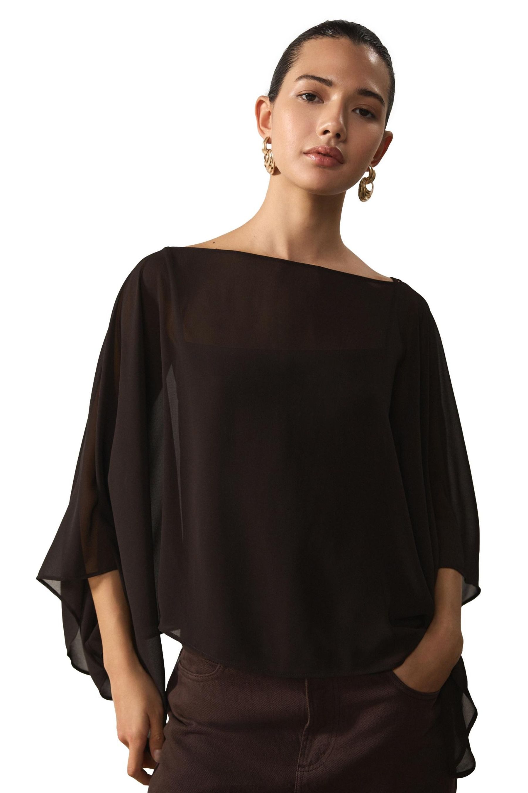 Next Blusenshirt Oberteil mit transparenter Lage und Cape-Ärmeln (2-tlg) günstig online kaufen