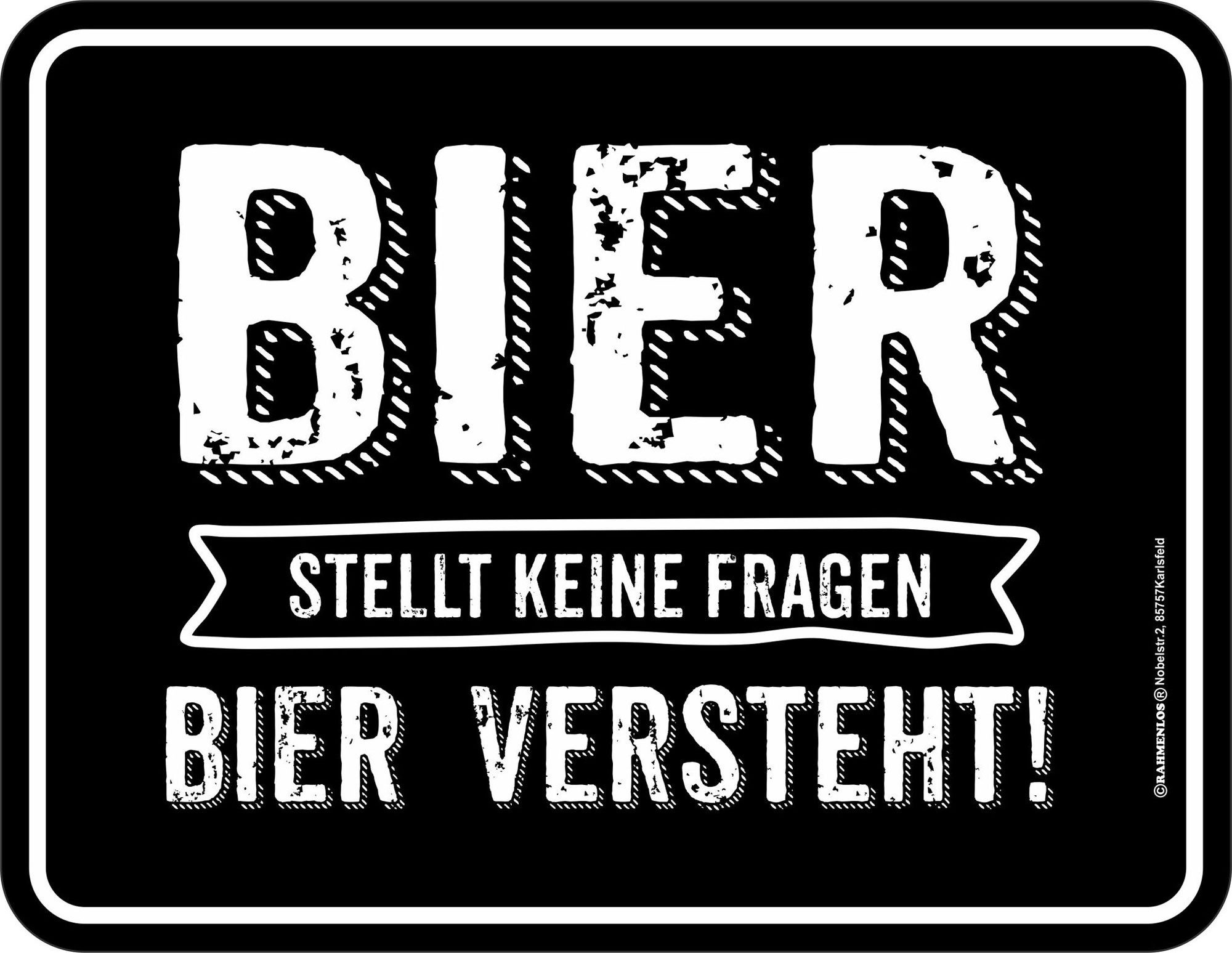 Metallschild Beer - Fun-Schilder - Bier versteht!