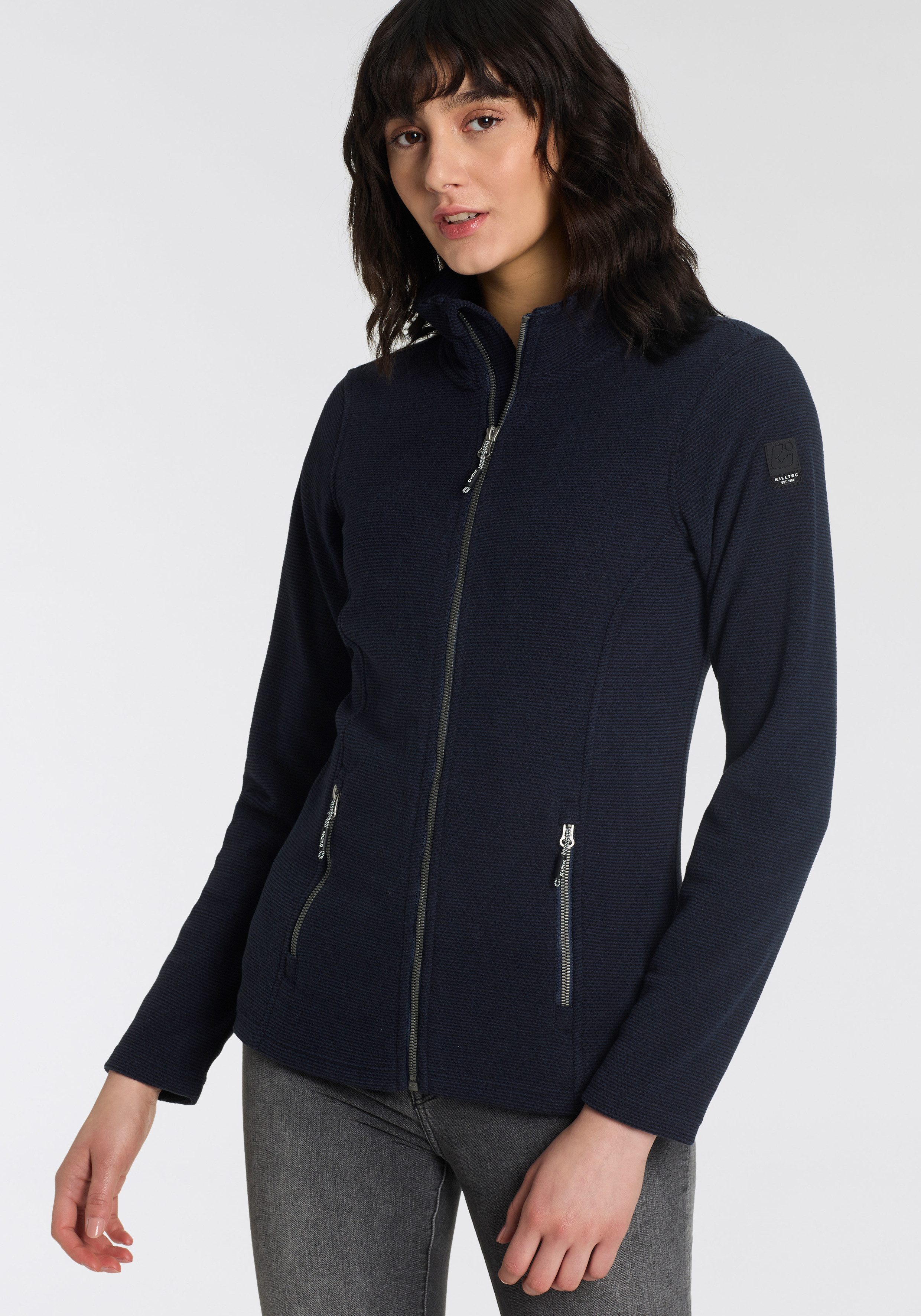 Killtec Fleecejacke aus strukturiertem Material günstig online kaufen
