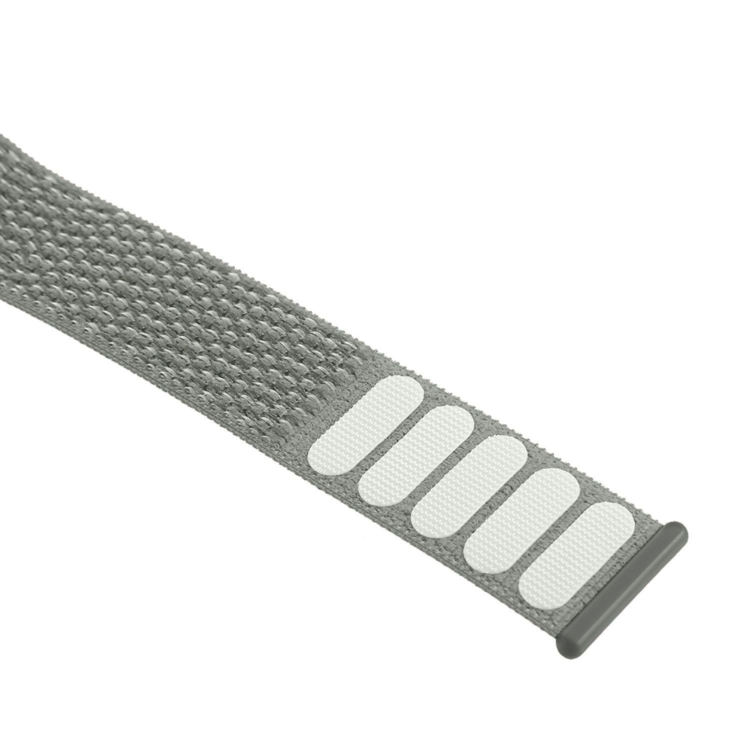 König Smartwatch-Armband Arm mm / 40 / Nylon Grau Band Silber 41 mm Design 38 Armband Sport mm, Loop