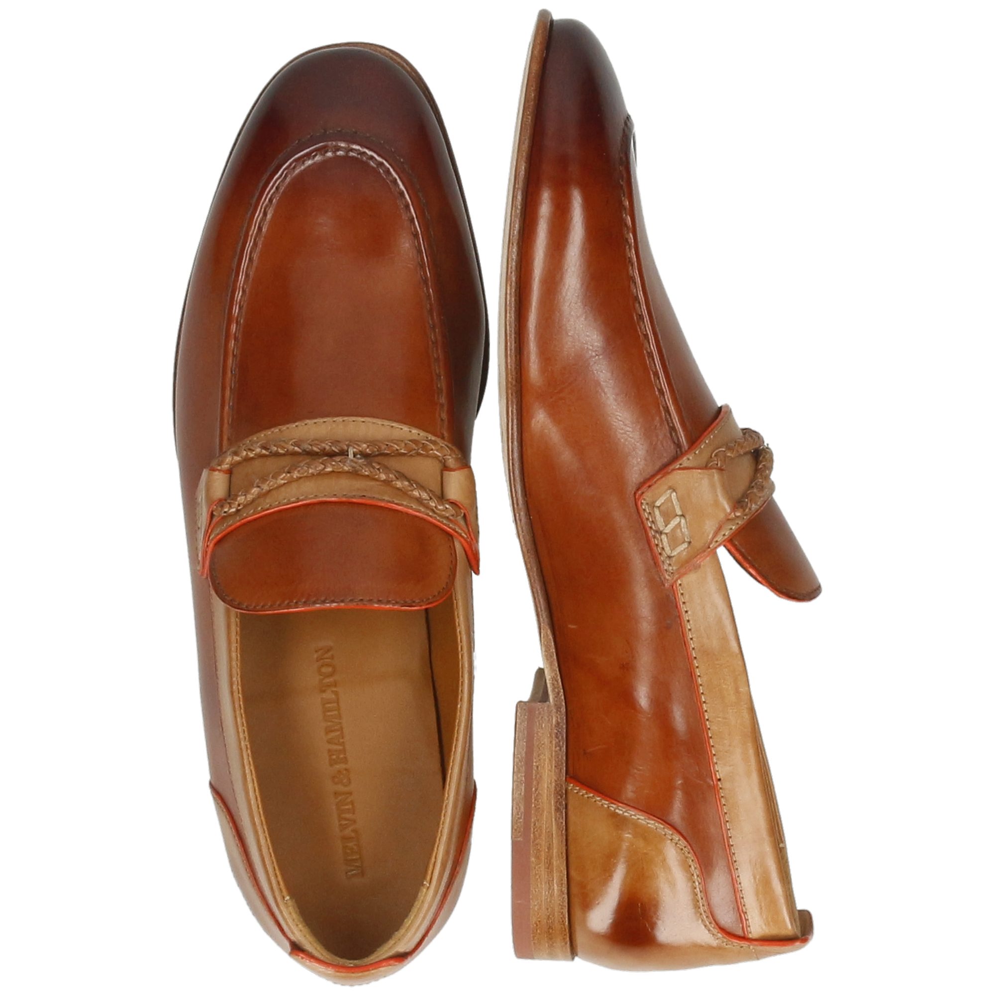 Melvin & Hamilton Santo 1 Leder-Loafers für Herren Loafer Flache Absätze, Echtes Leder, Vegetabile Gerbung