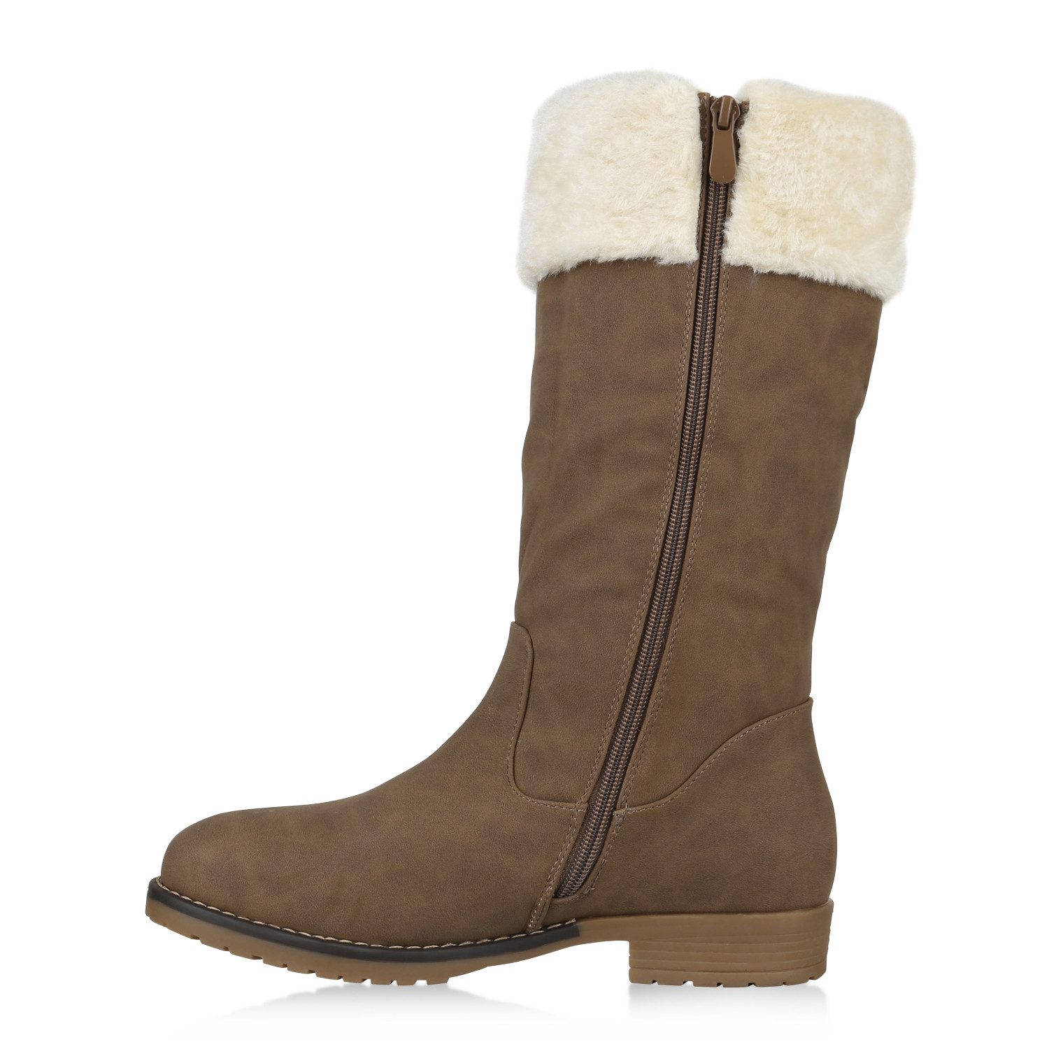 VAN HILL 812667 Winterstiefel Warm Gefütterte Damen Winterstiefel Kunstfell günstig online kaufen