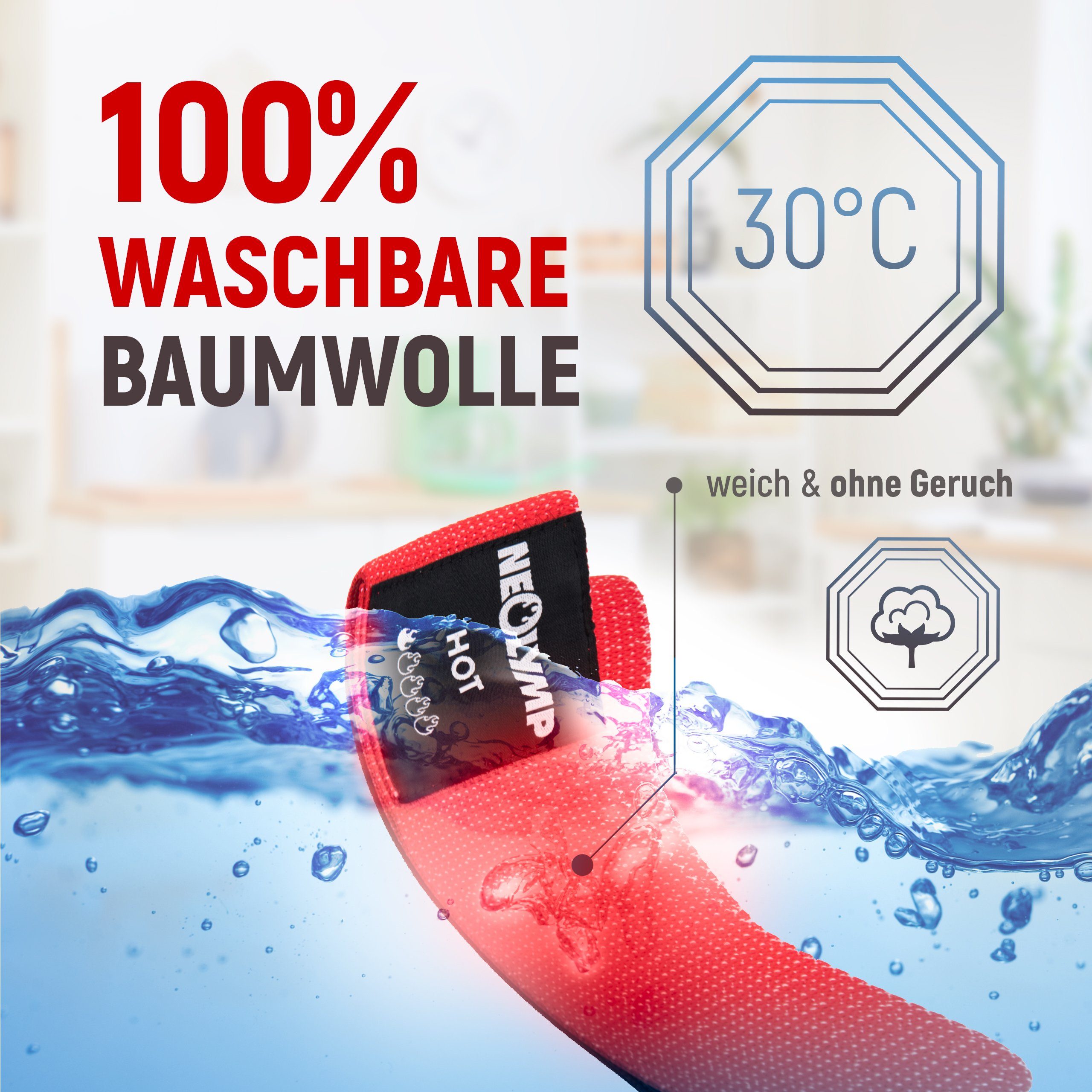 Stufe langlebig, Minibänder E-Book, MB310 – 5 rot 2,5 1, mit Rot, komfortabel, 1 waschbar kg, NEOLYMP Naturfasern, einzeln hygienisch, Stufe Trainingsband