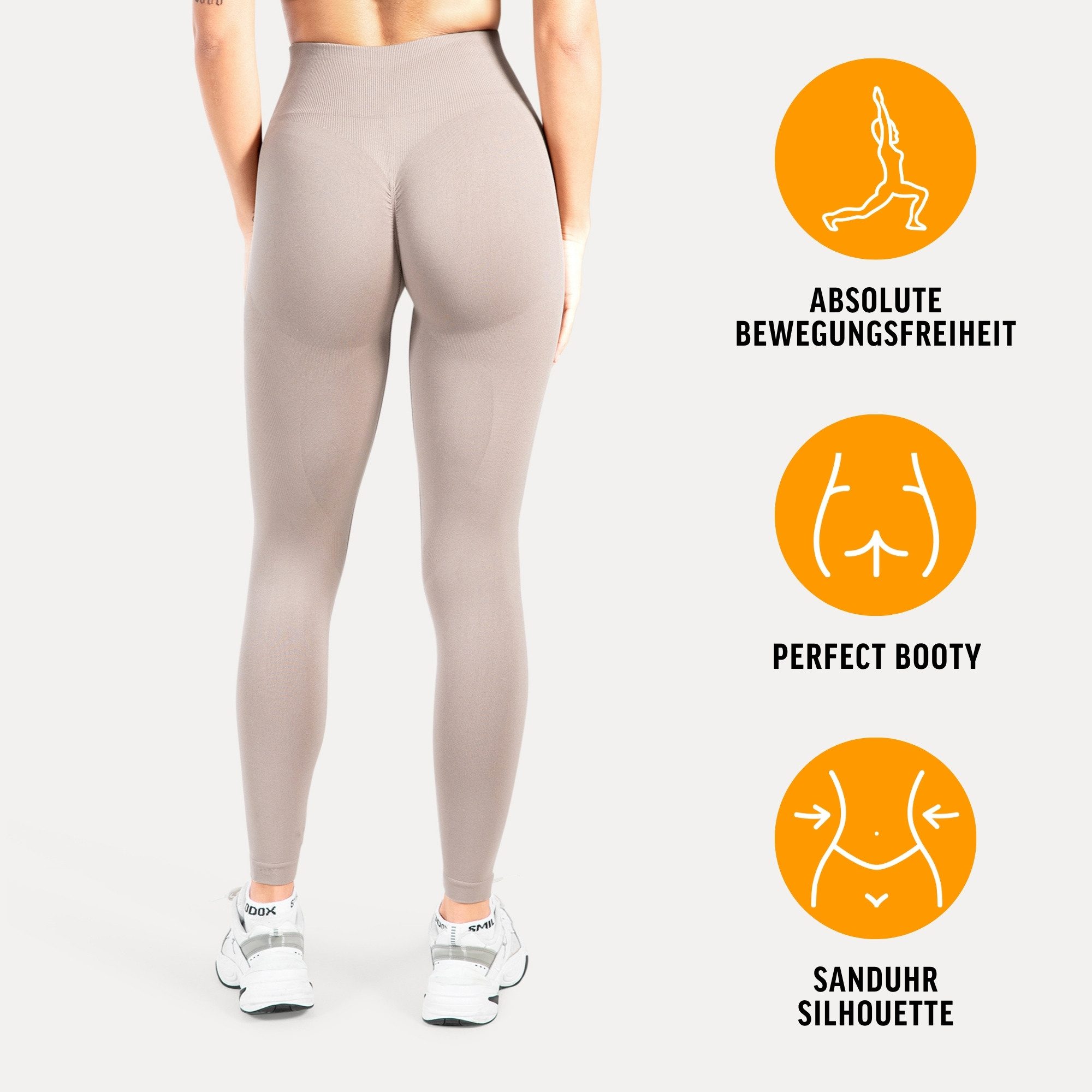 Smilodox Leggings Alira, Butt Lift Sporthose, Nahtlos High Waist V-Shape Sport Leggins Seamless Schweißabsorbierend Trainingshose, Blickdicht Sport Alltag