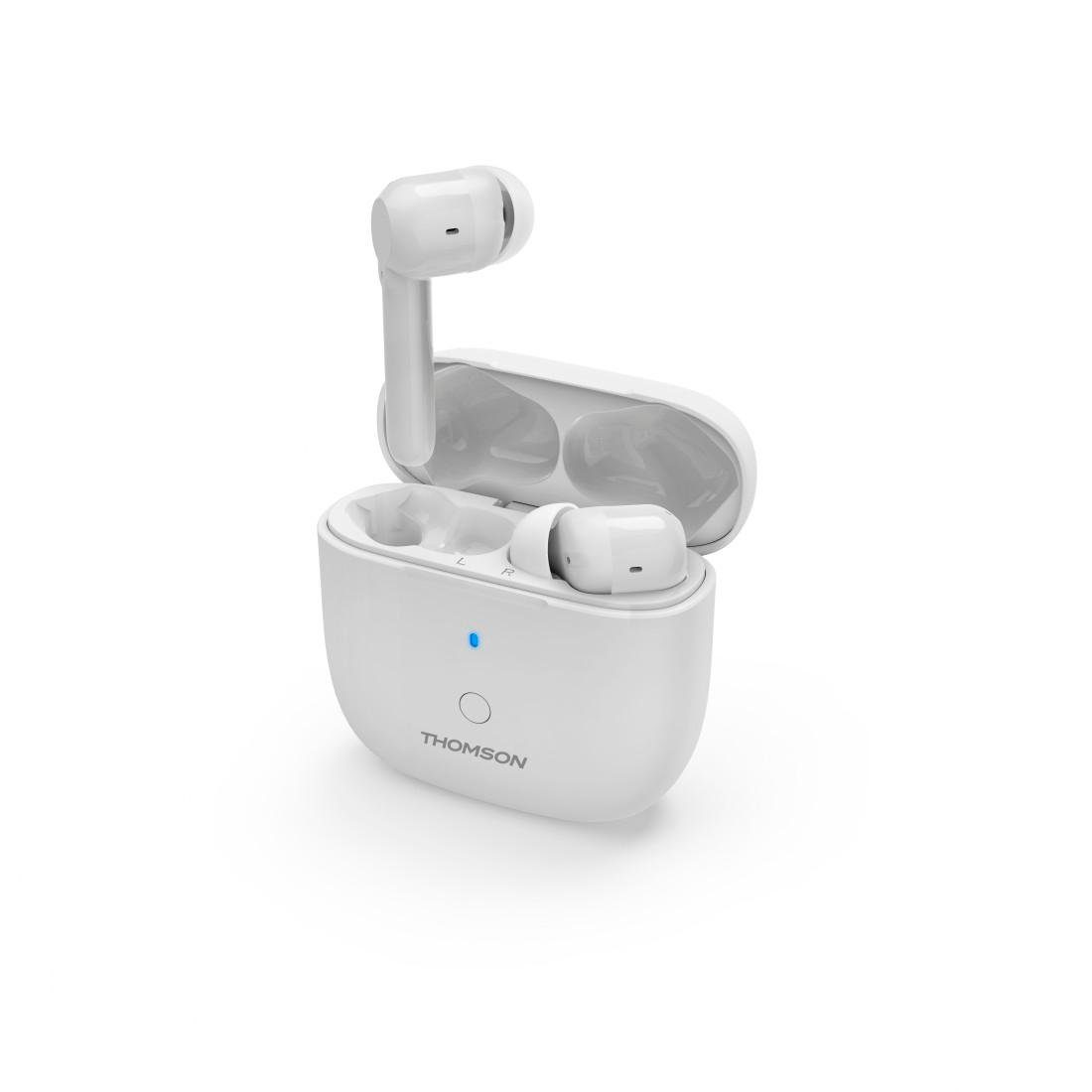 Thomson WEAR 7811BK TWS True-Wireless-Headset Bluetooth-Kopfhörer ANC BT weiß Kopfhörer