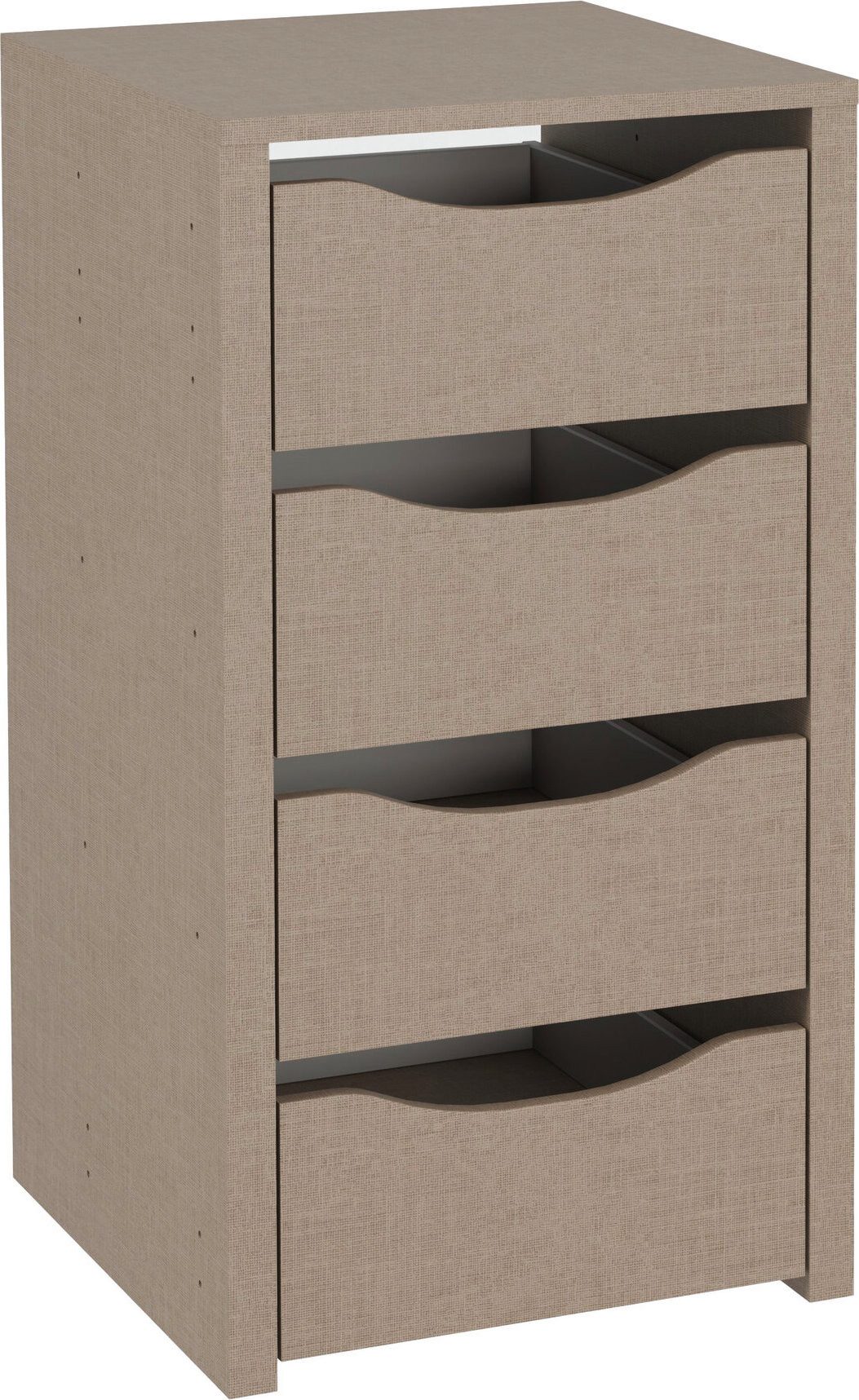 rauch Schubladeneinsatz Zubehör für Rauch-Schränke Garderobe Kleiderschrank Schrank, mit 4 Schubladen, Breite 43 cm, Tiefe 45 cm, MADE IN GERMANY