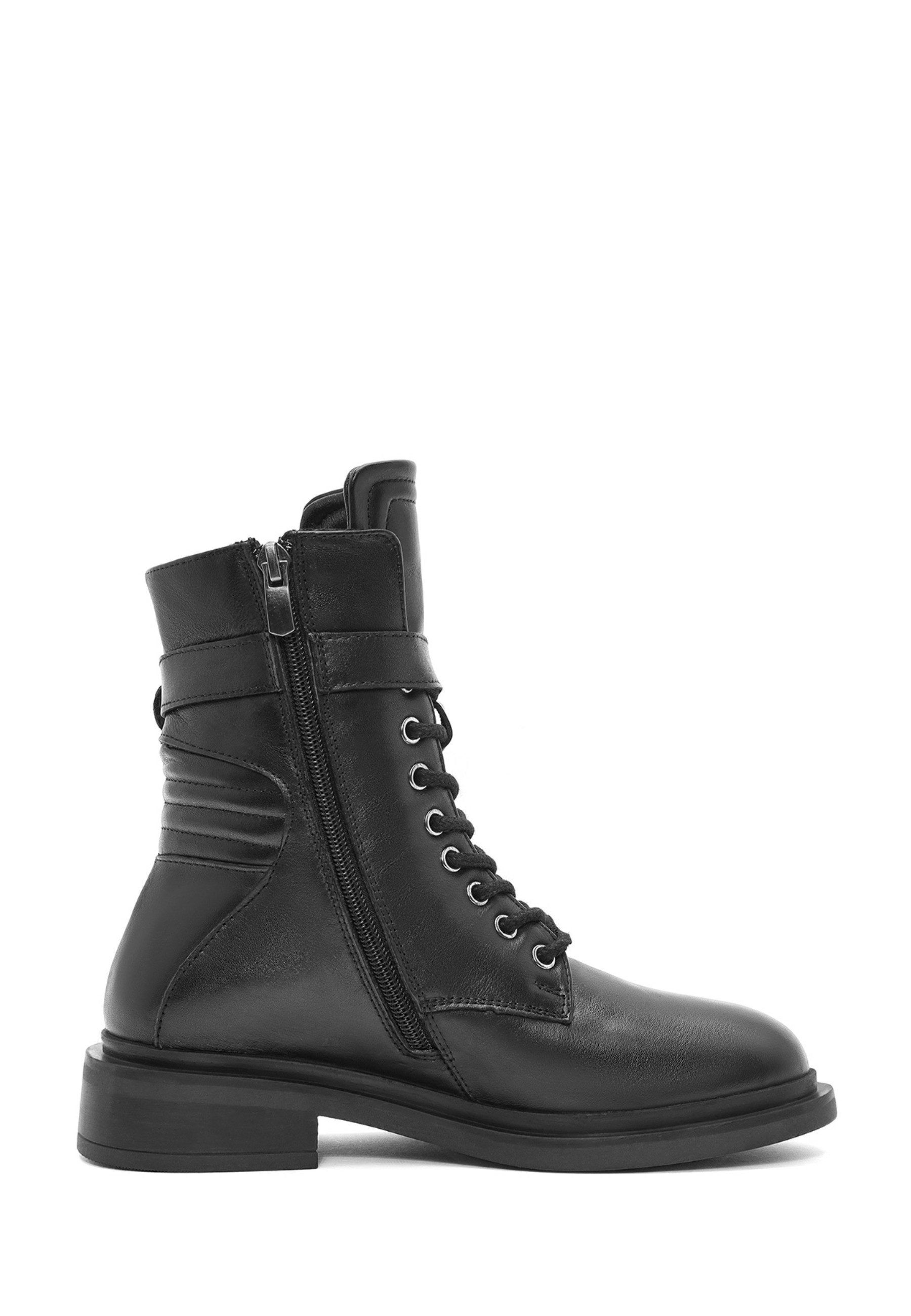 Derimod Stiefeletten aus Leder Ankleboots Reißverschluss, Textilfutter, Thermosohle, Absatz 2 cm
