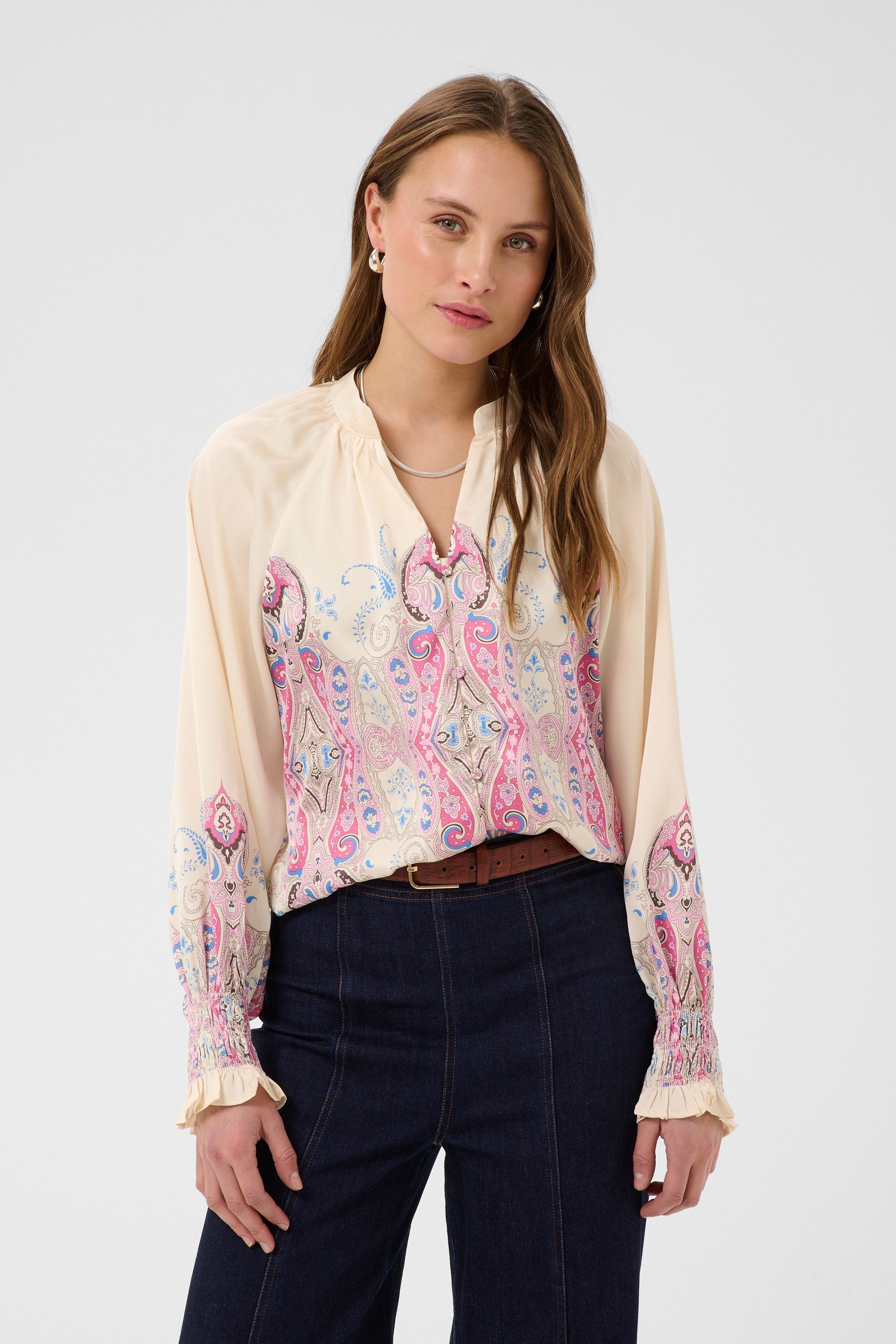 Saint Tropez Langarmbluse Langarm-Bluse SuryaSZ