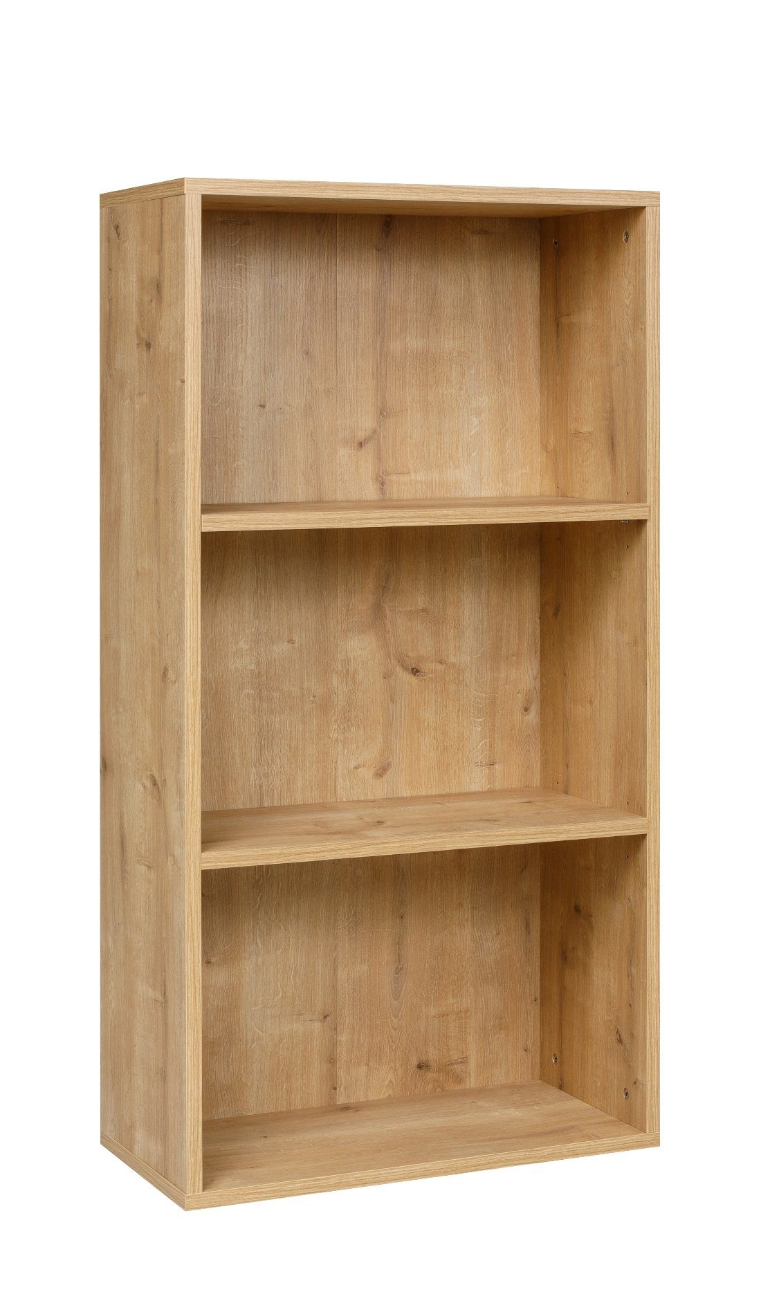 3 Bücherregal 60x31x115 Fächern, cm Eiche Saphir Furni24 Breites Bücherregal mit Dekor,