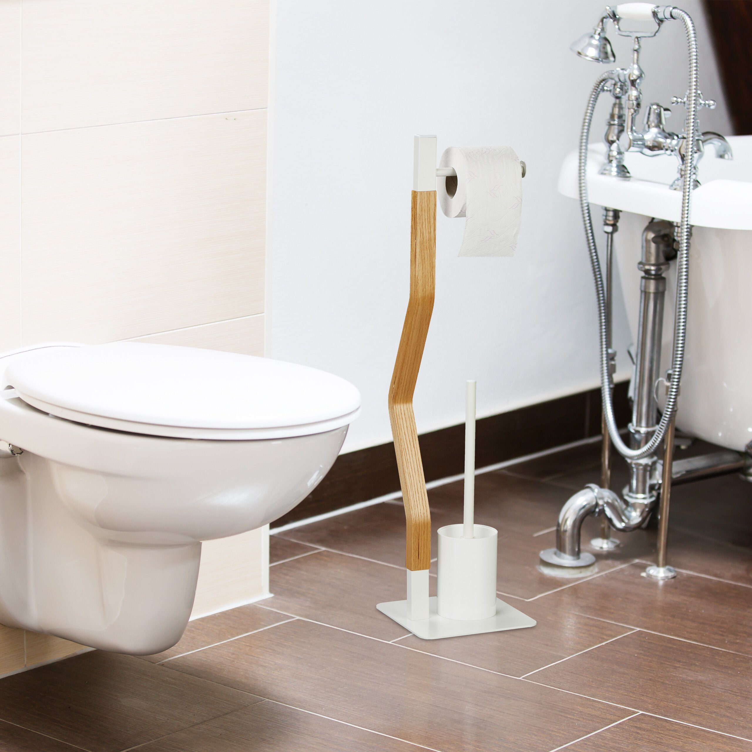 relaxdays WC-Garnitur Freistehende WC Garnitur günstig online kaufen