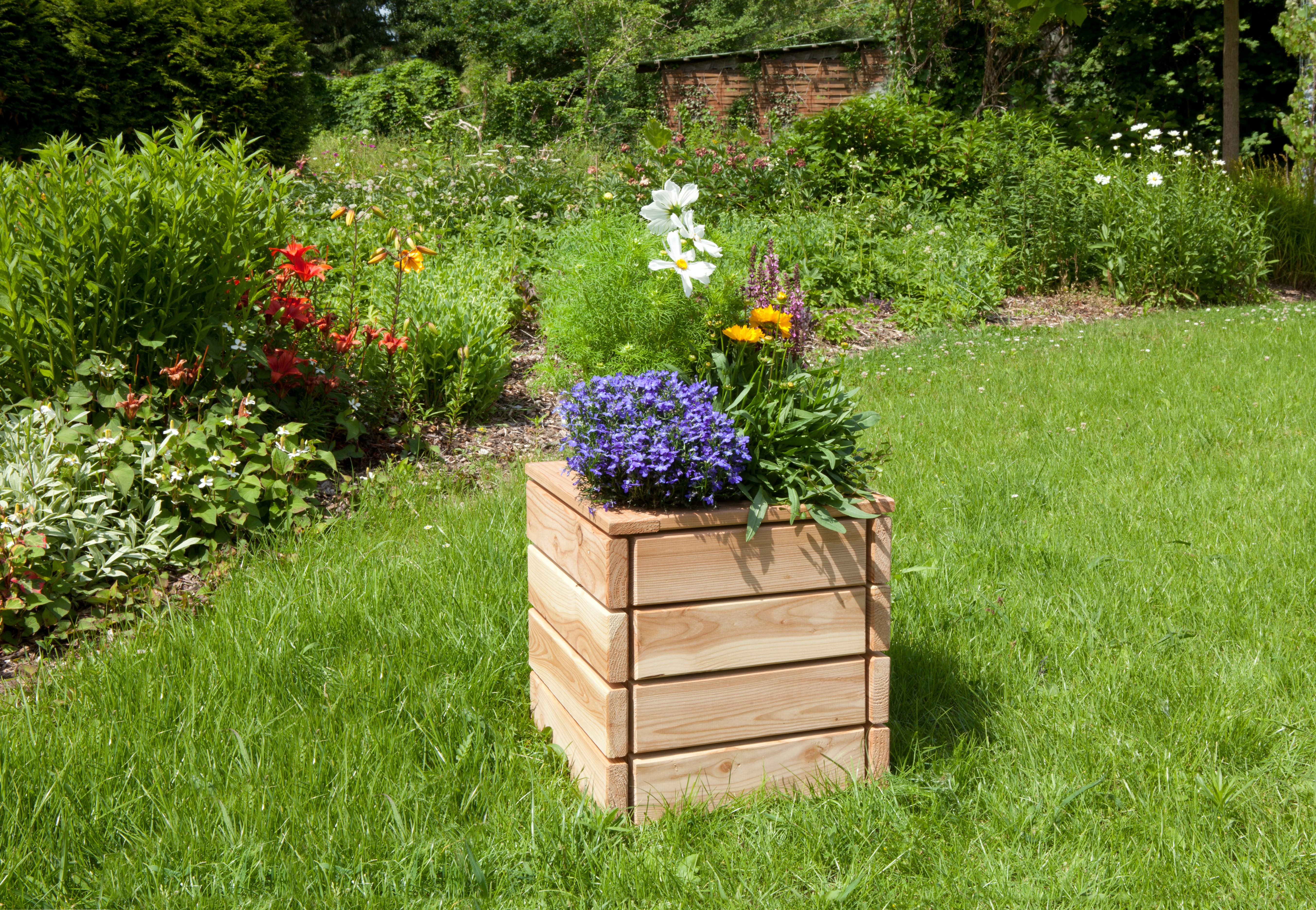 KONIFERA Pflanzkübel aus langlebigem Lärchenholz, BxTxH: 115x40x43 cm