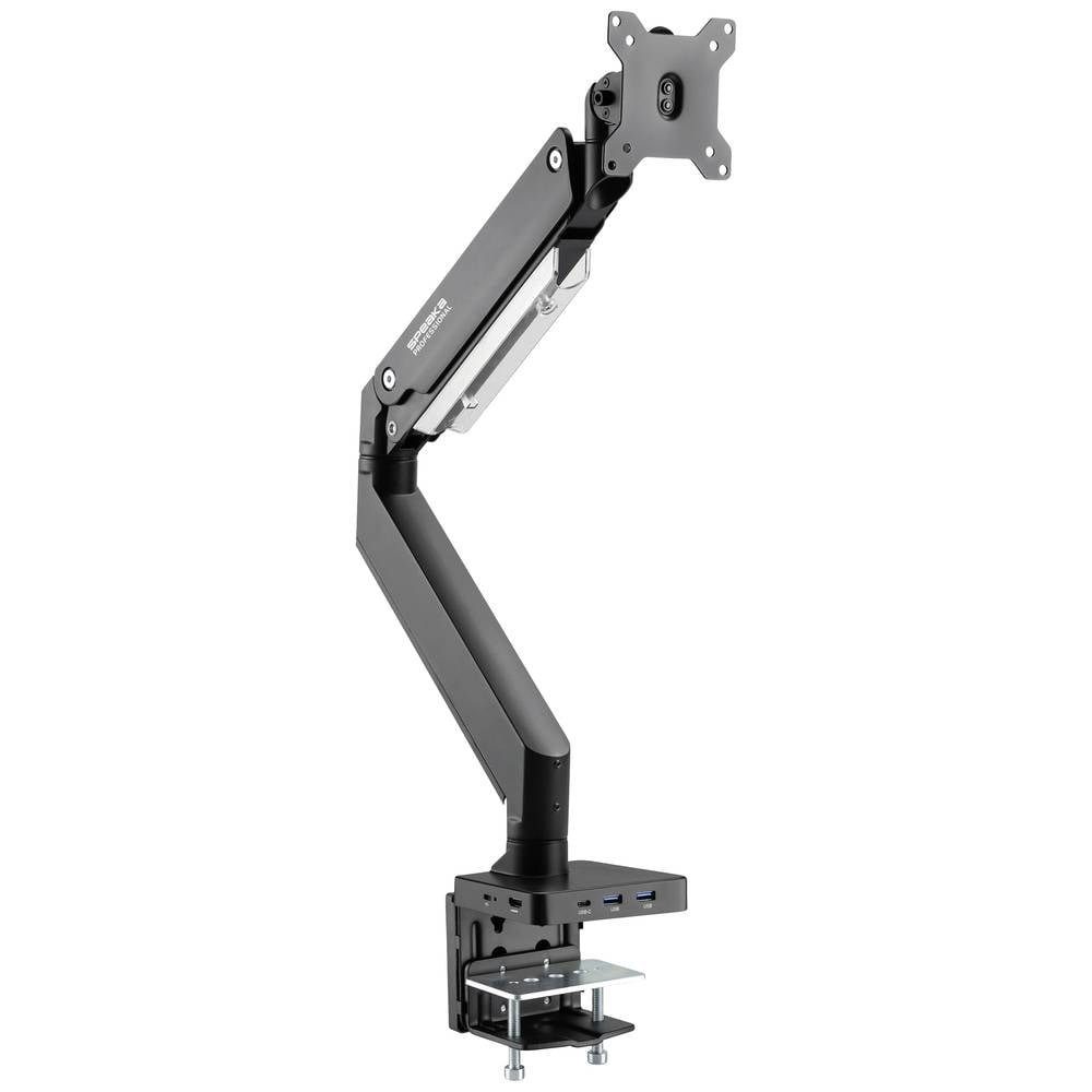 SpeaKa Professional Monitor-Halterung Monitor-Tischhalterung SP-10506476, (Gasdruck-Technik, Integrierte Dockingstation)