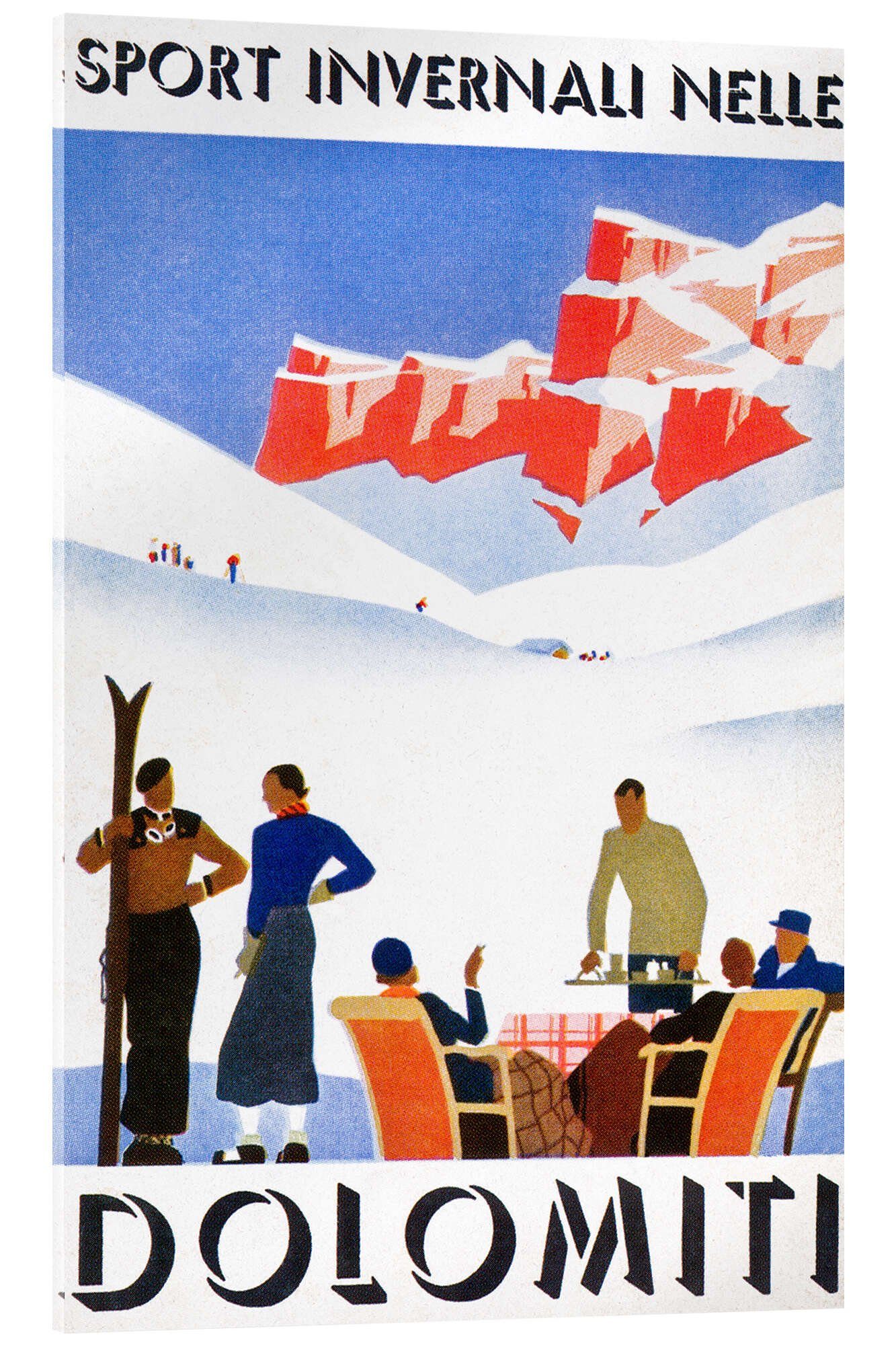 Acrylglasbild Vintage Ski Collection