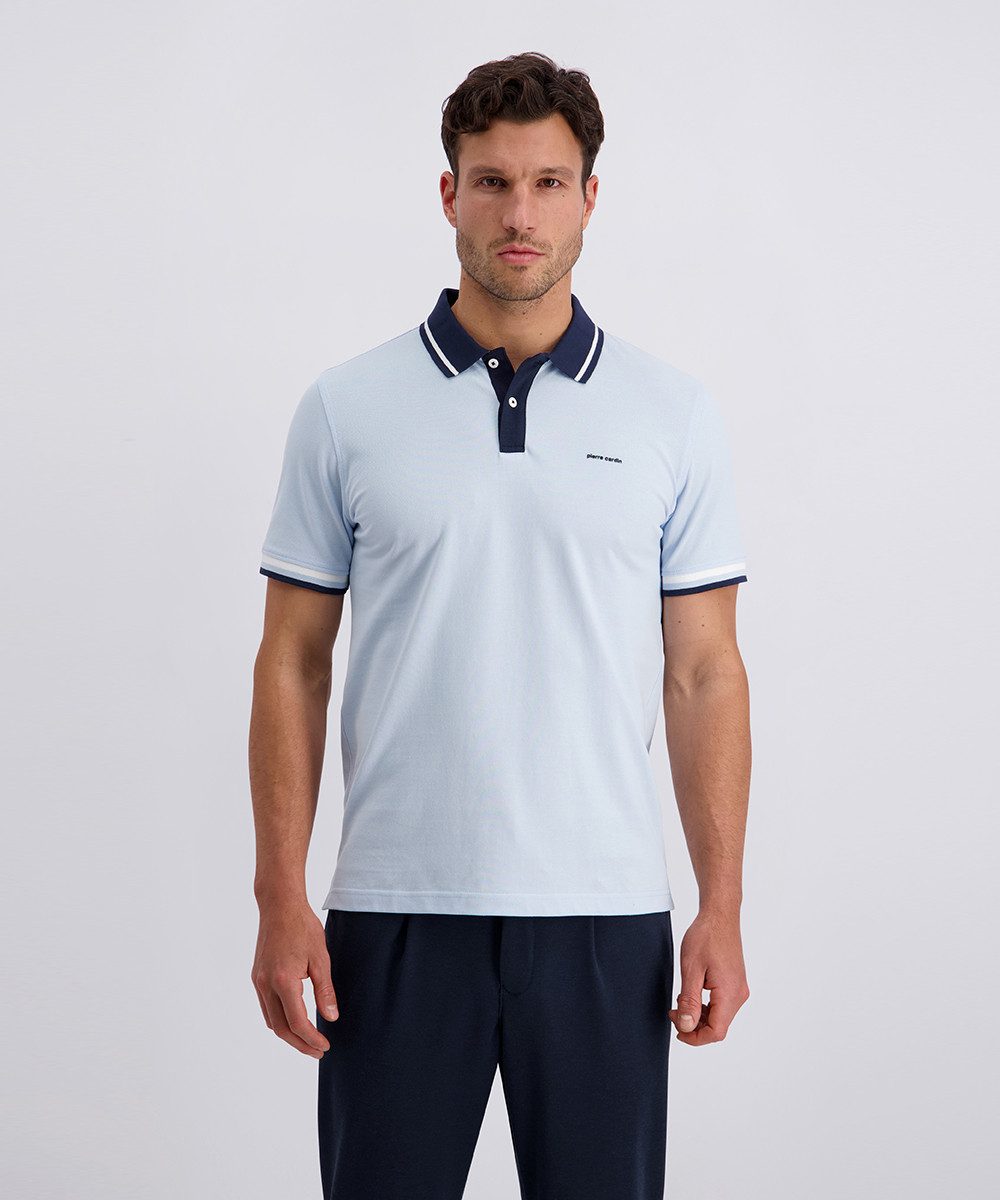 Pierre Cardin Poloshirt Poloshirt uni piquee kontrast mit Kontrastfarbenen Details