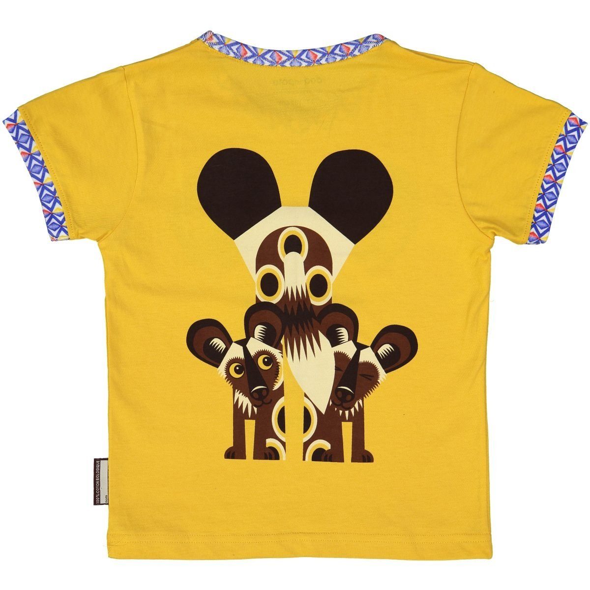 COQ Kurzarm Baumwolle T-Shirt beidseitig EN bedruckt Lycaon T-Shirt PATE gelb
