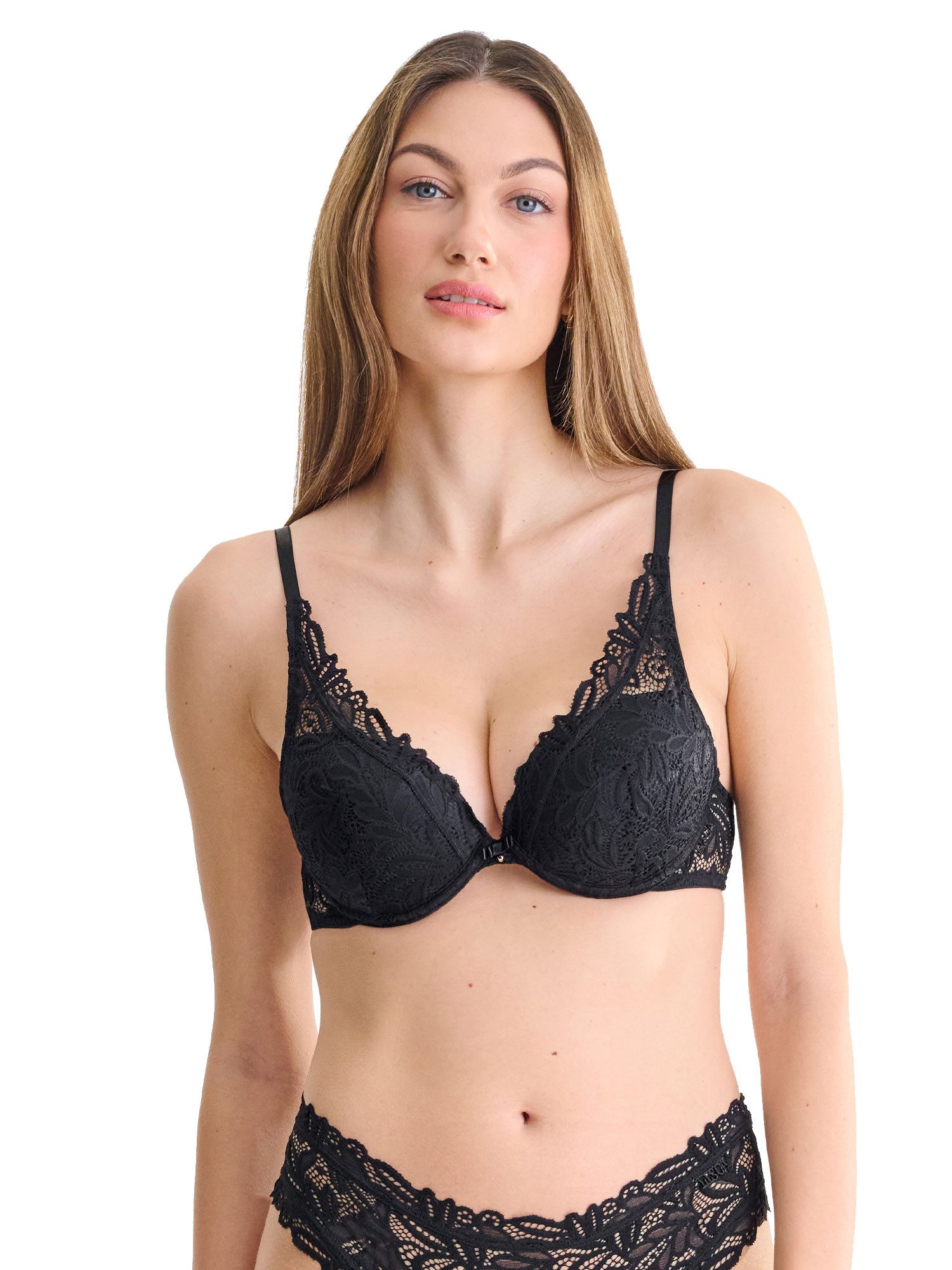 Lisca Push-up-BH Push-up BH Tiara (Stück, 1-tlg) Push up Schalen Cups, mit Bügel, komplett aus floraler Spitze