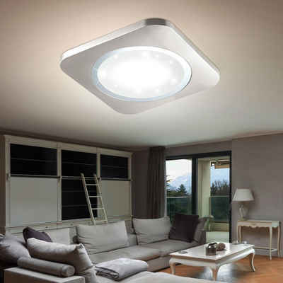 EGLO LED Einbaustrahler, Leuchtmittel inklusive, Warmweiß, LED Aufbau Leuchte Kristall Effekt Arbeits Zimmer Decken Lampe Chrom