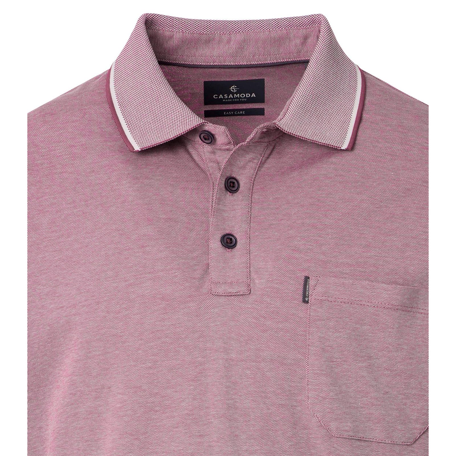 CASAMODA Poloshirt CasaModa XXL Poloshirt beere melange "easy care"