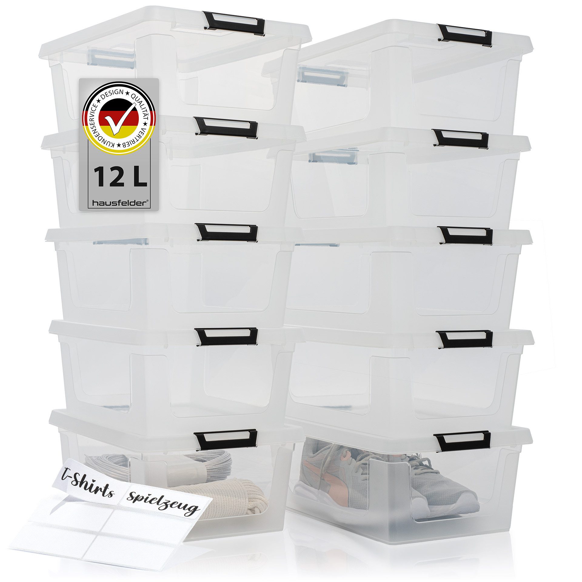 Hausfelder Aufbewahrungsbox Ordnungsboxen mit Deckel und günstig online kaufen