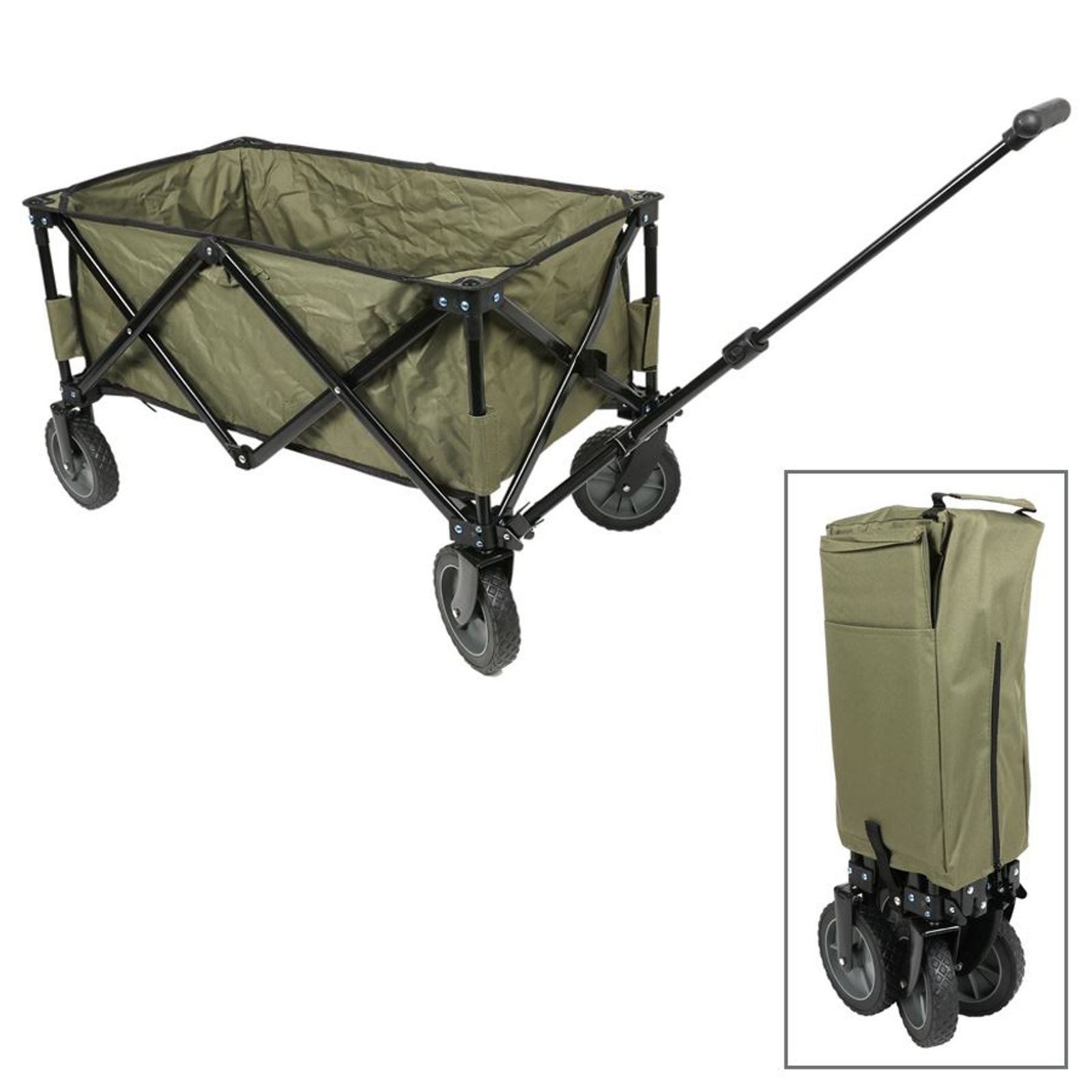 BURI Bollerwagen Faltbarer Bollerwagen Handwagen Transportwagen Strandwagen Gartenwagen