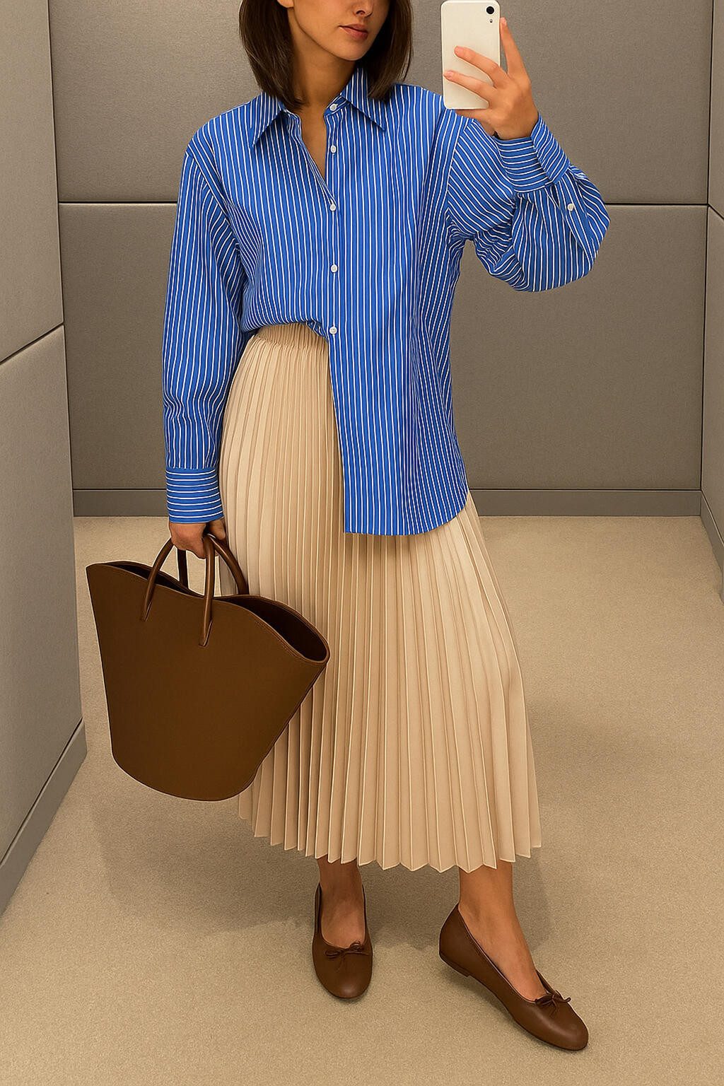 touche prive Zipfelrock Elastisch Taille Maxi Faltenrock Damen, Elegant Plissierte Rock