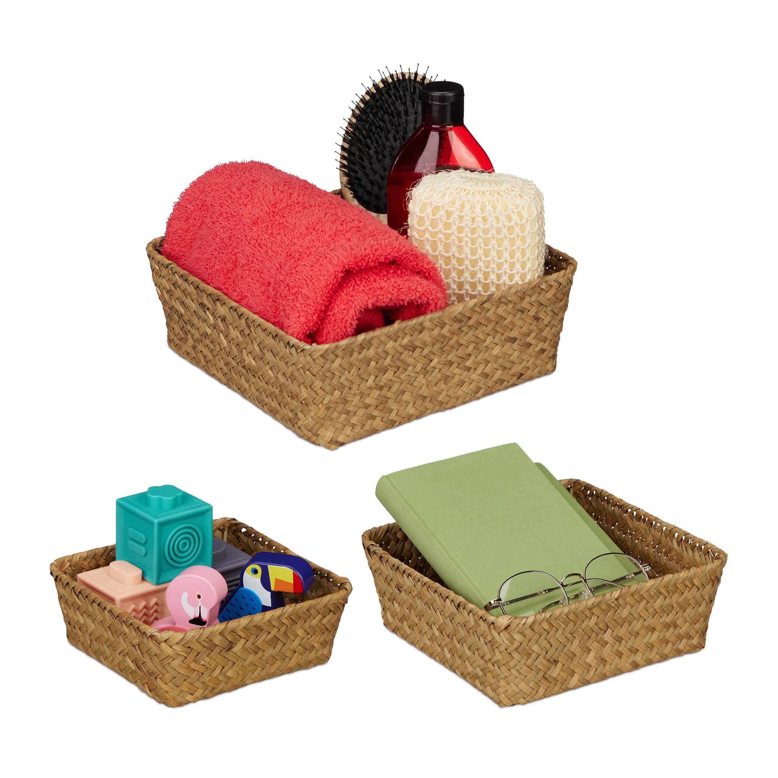 relaxdays Seegras im 3er Set