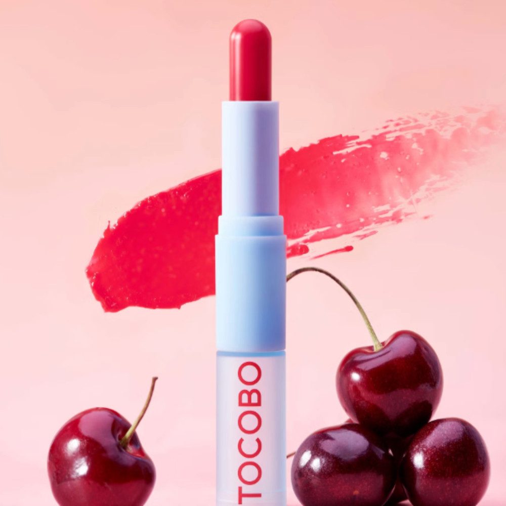 TOCOBO Lippenbalsam TOCOBO, Glass Tinted Lip Balm 011 Flush Cherry – 3.5 g, Getönter Lip Balm mit glänzendem Glass-Finish